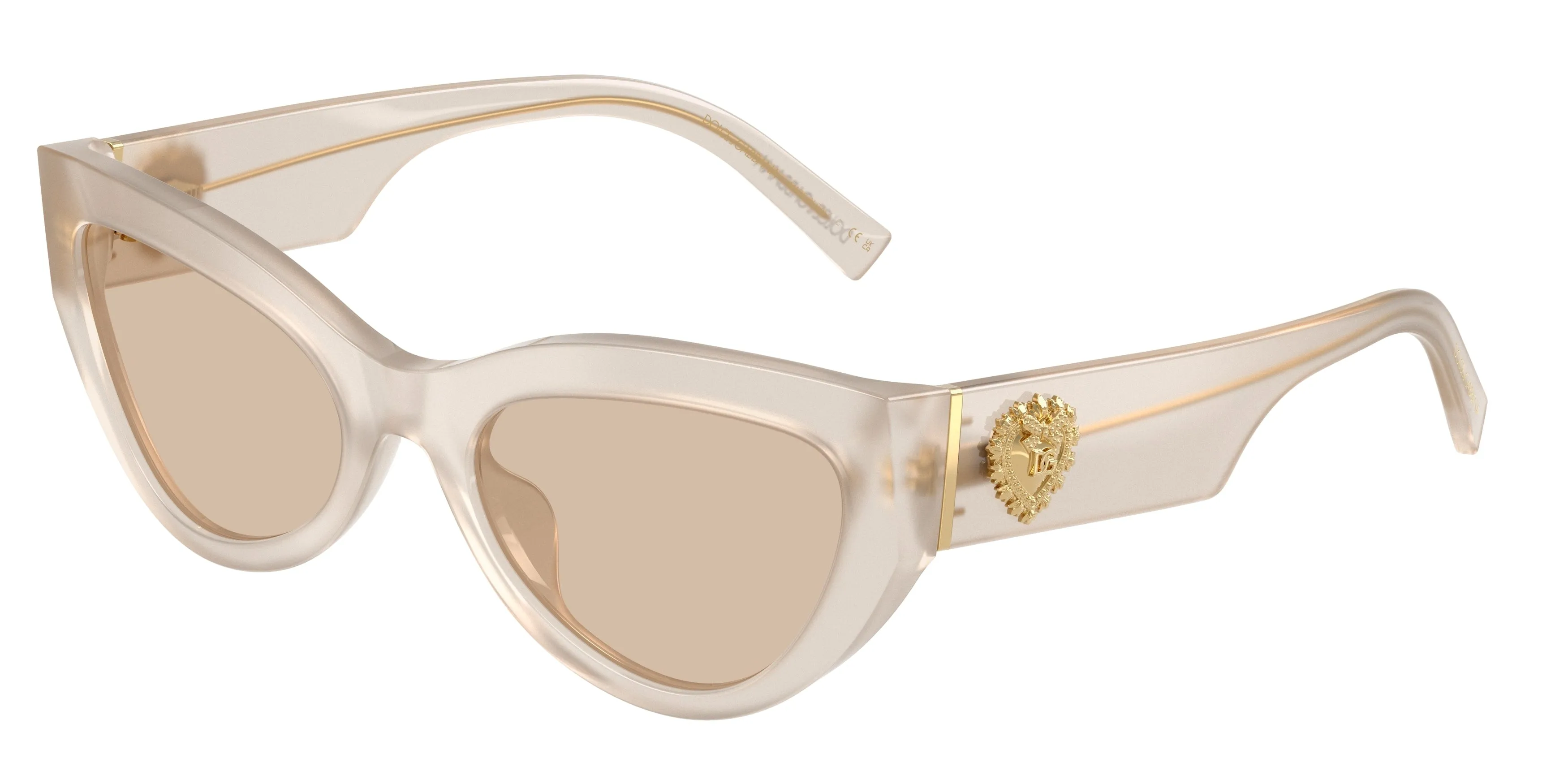 Dolce & Gabbana DG4536 342093 Occhiali da sole Acetato Beige Marrone Cat Eye Normale - immagine 1