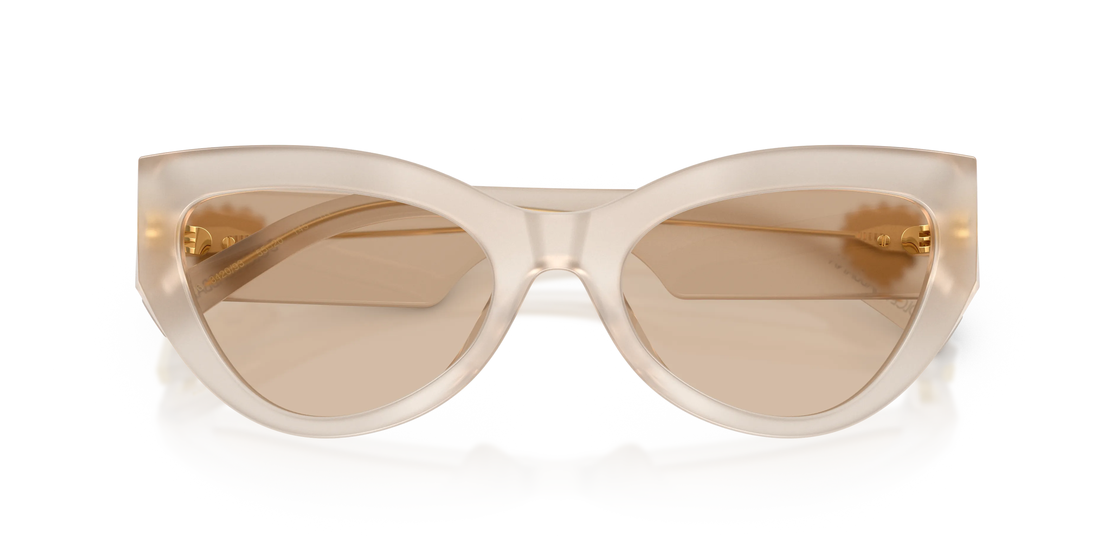 Dolce & Gabbana DG4536 342093 Occhiali da sole Acetato Beige Marrone Cat Eye Normale - immagine 2
