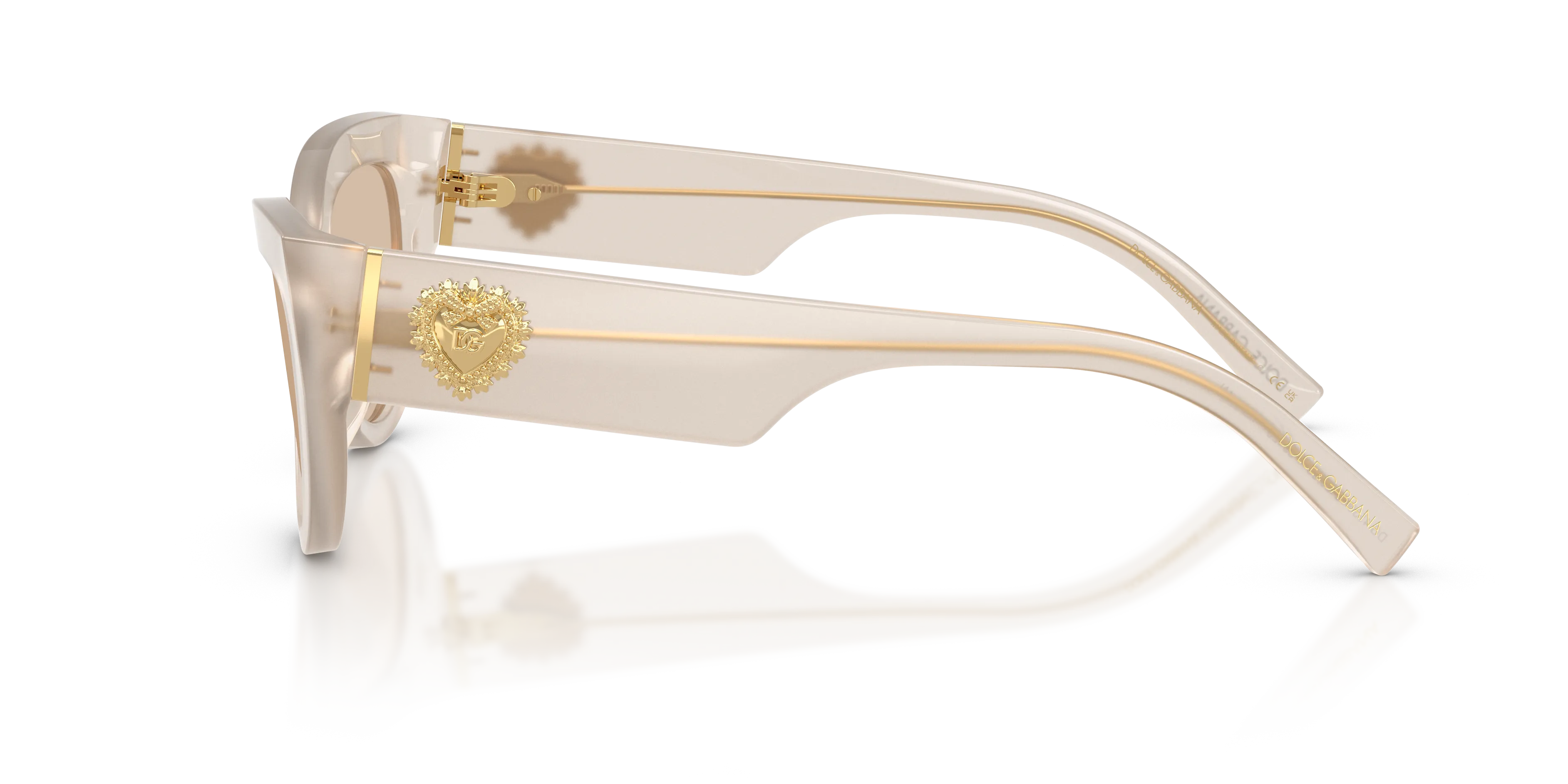 Dolce & Gabbana DG4536 342093 Occhiali da sole Acetato Beige Marrone Cat Eye Normale - immagine 4