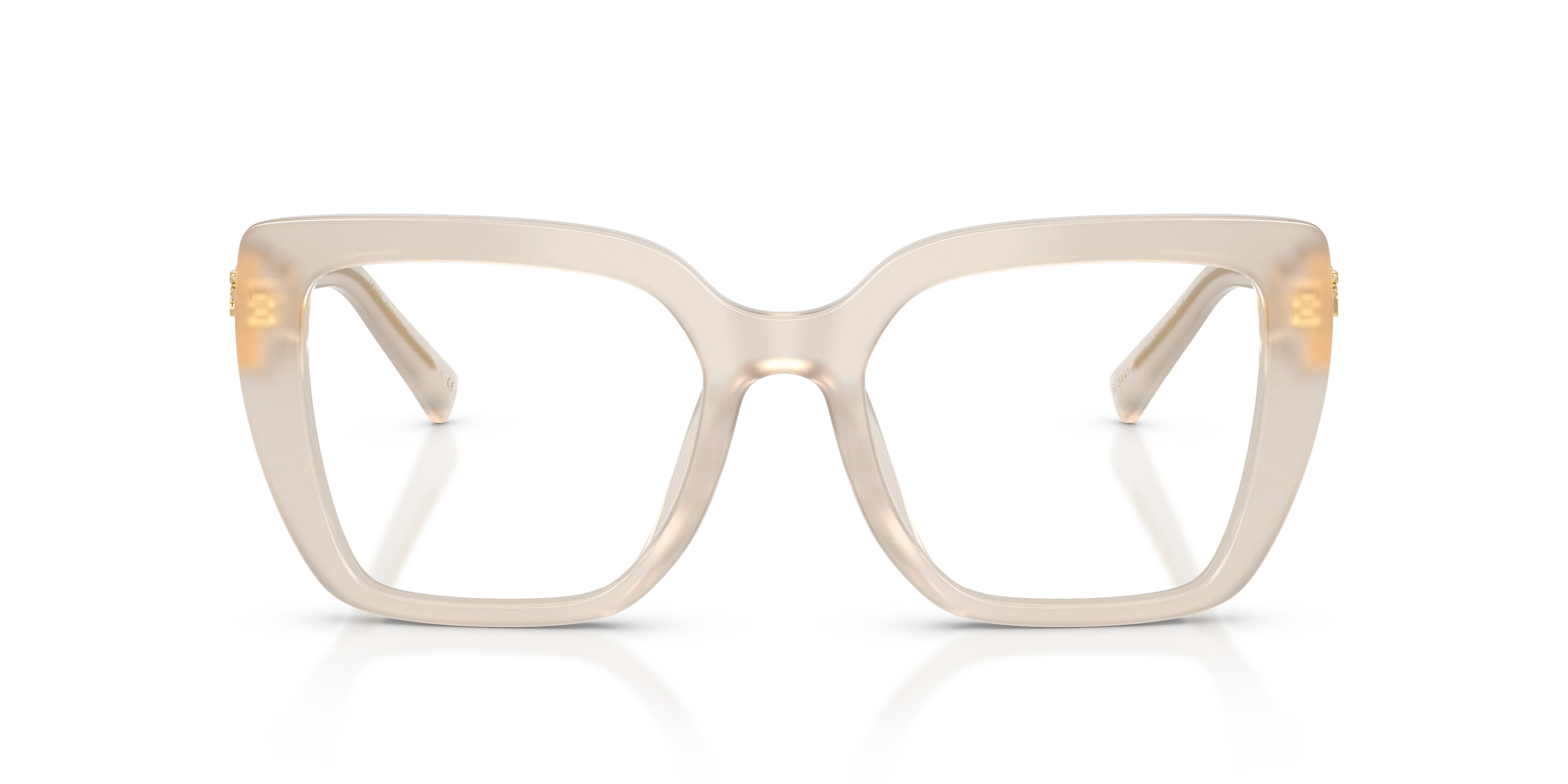 Dolce & Gabbana DG3441 3420 Montature da vista Acetato Beige Trasparente Squadrata Normale - immagine 3
