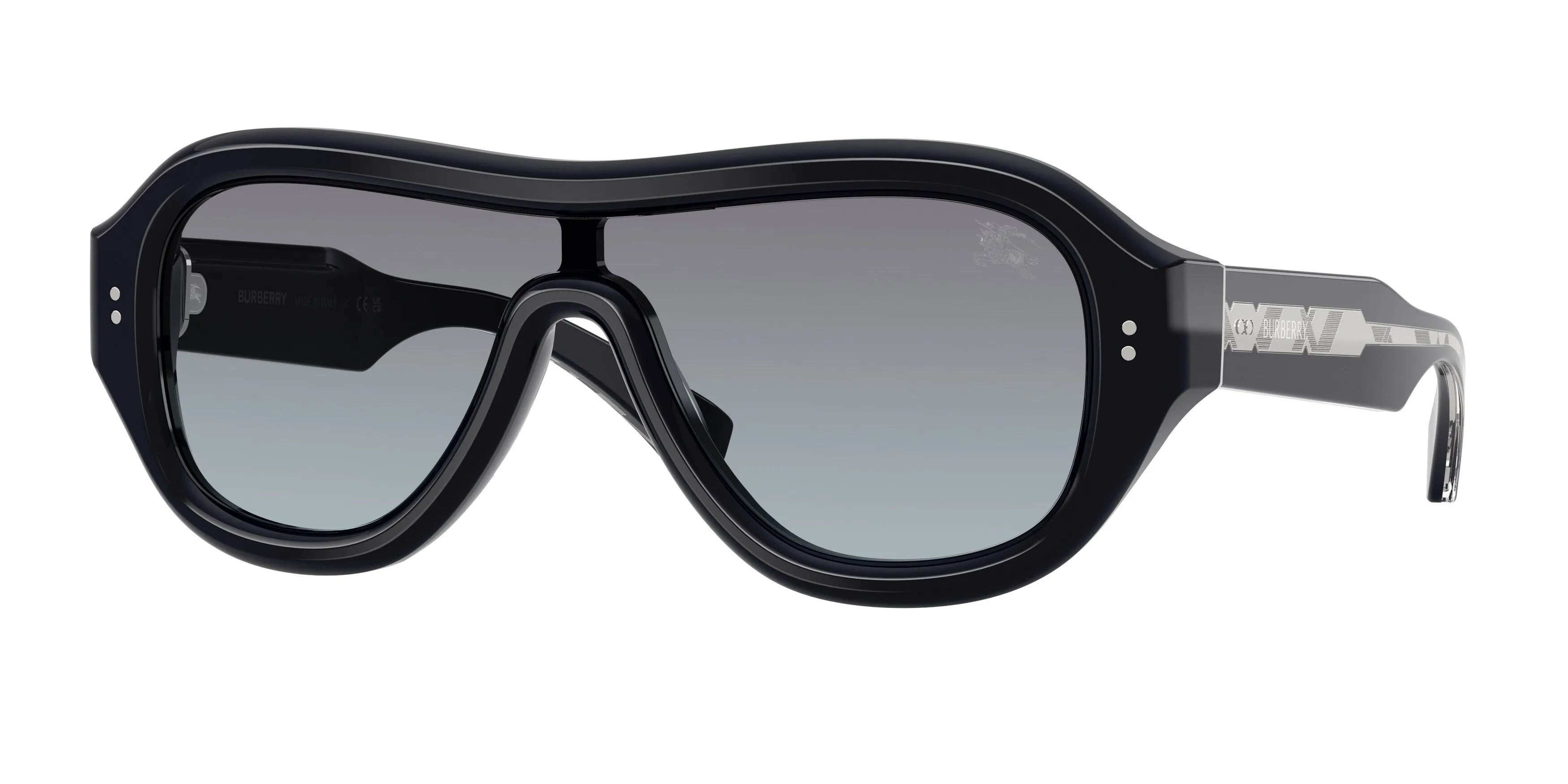 Burberry BE4509U 427319 Occhiali da sole Acetato Blu Blu Pilot Normale Sfumato - immagine 1