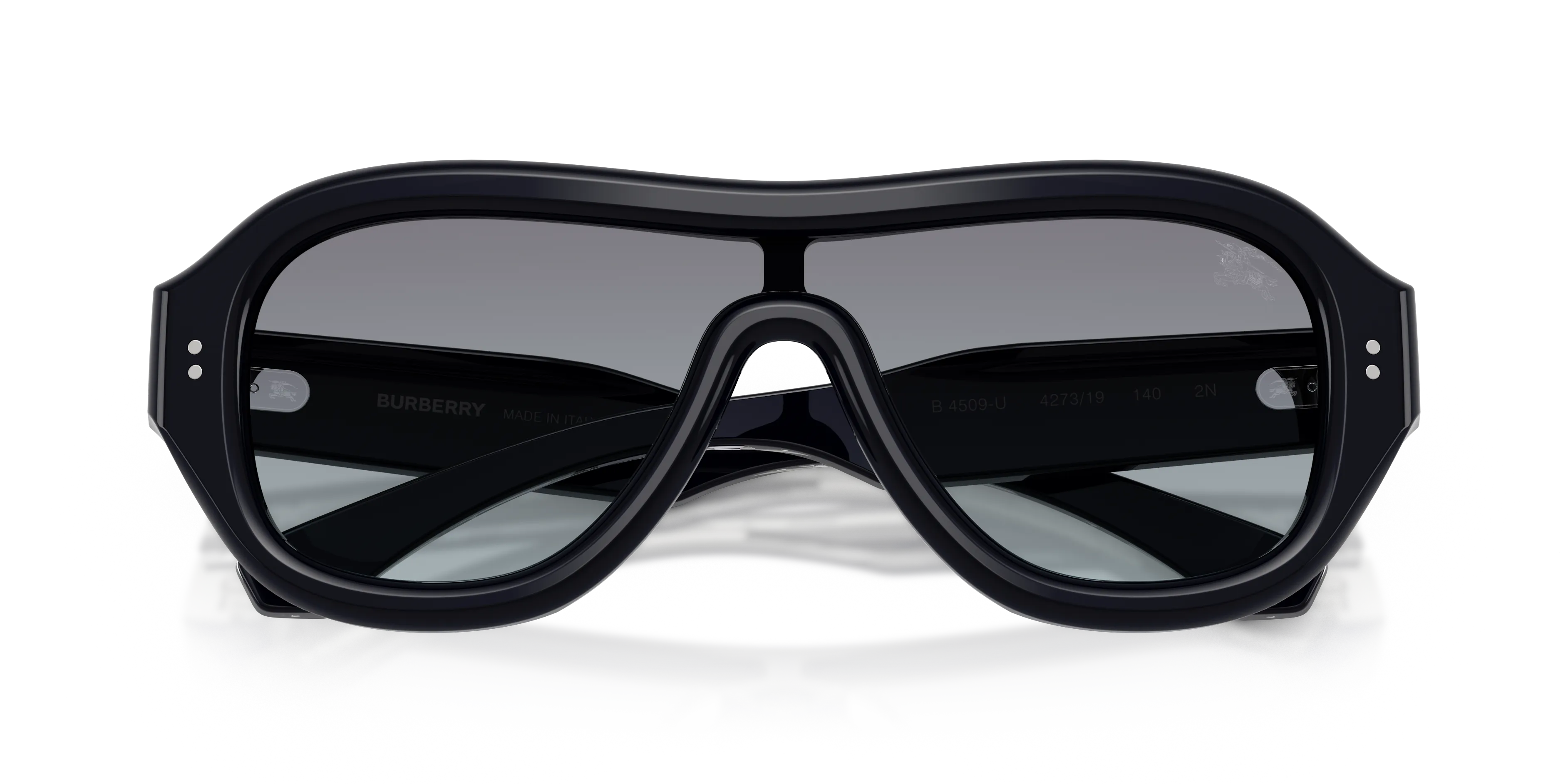 Burberry BE4509U 427319 Occhiali da sole Acetato Blu Blu Pilot Normale Sfumato - immagine 2