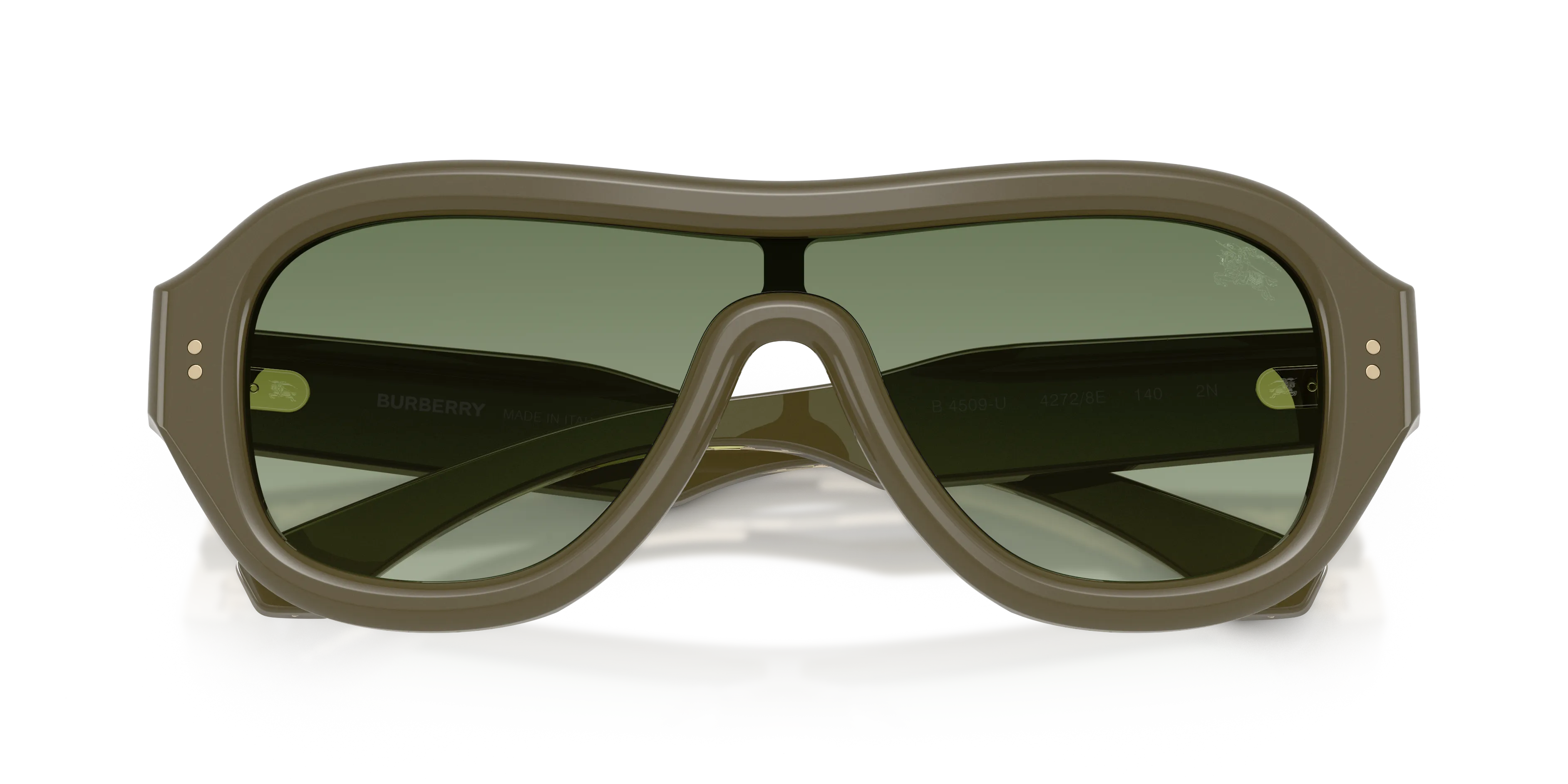 Burberry BE4509U 42728E Occhiali da sole Acetato Verde Verde Pilot Normale Sfumato - immagine 2