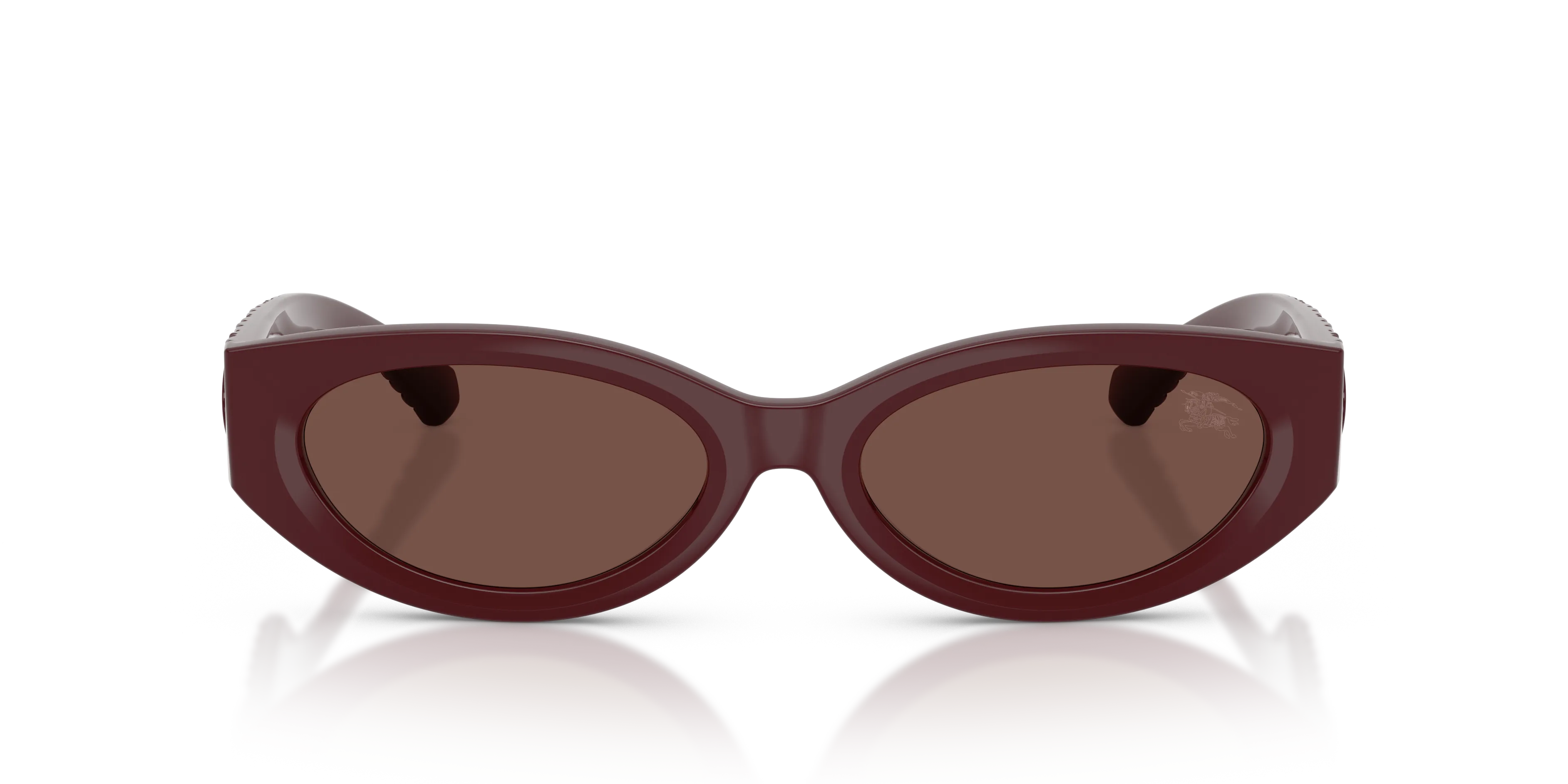 Burberry BE4505U 425973 Occhiali da sole Iniettato Rosso Marrone Rotonda Normale - immagine 3