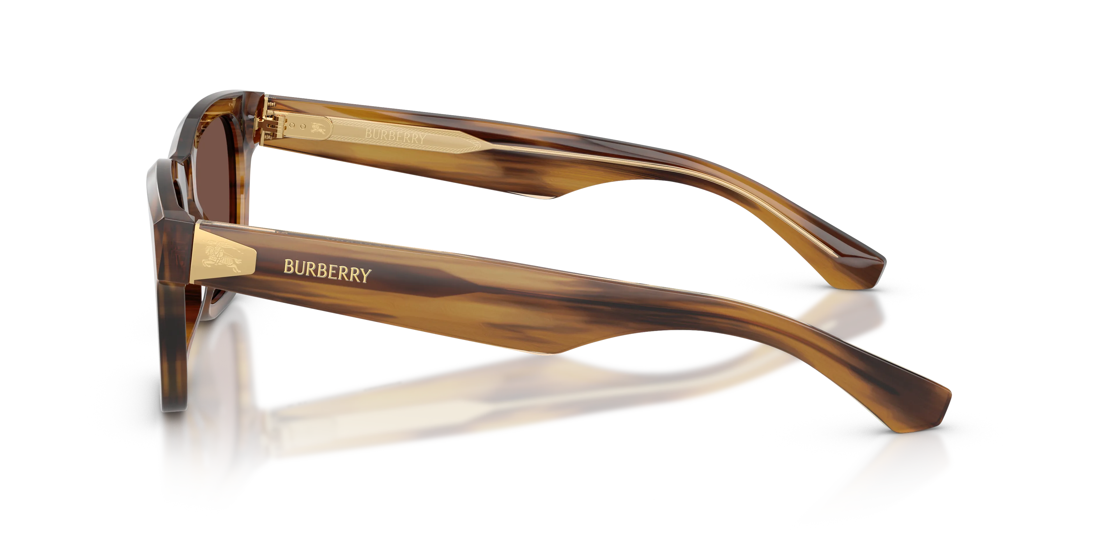 Burberry BE4504 425373 Occhiali da sole Acetato Tartaruga Marrone Squadrata Normale - immagine 4