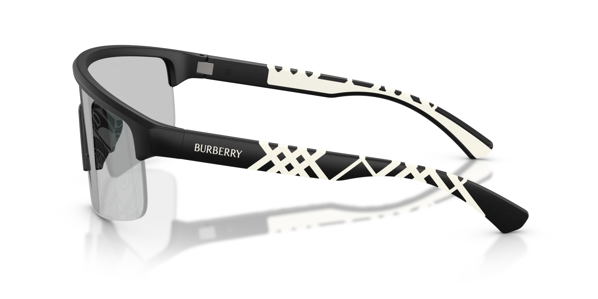 Burberry BE4498 426569 Occhiali da sole Iniettato Nero Squadrata Normale - immagine 4