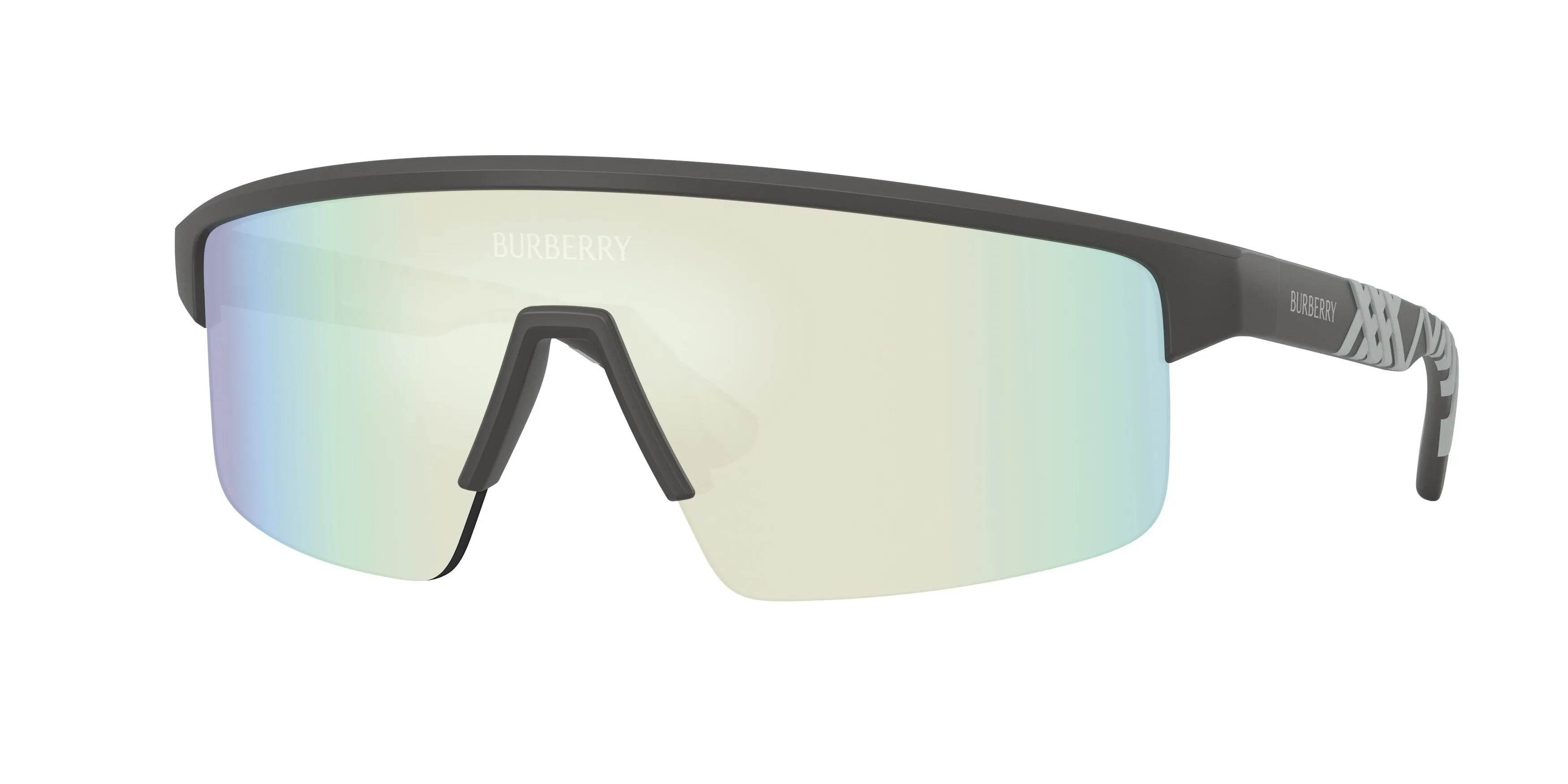 Burberry BE4498 4264BW Occhiali da sole Iniettato Grigio Blu Squadrata Normale Specchiato - immagine 1