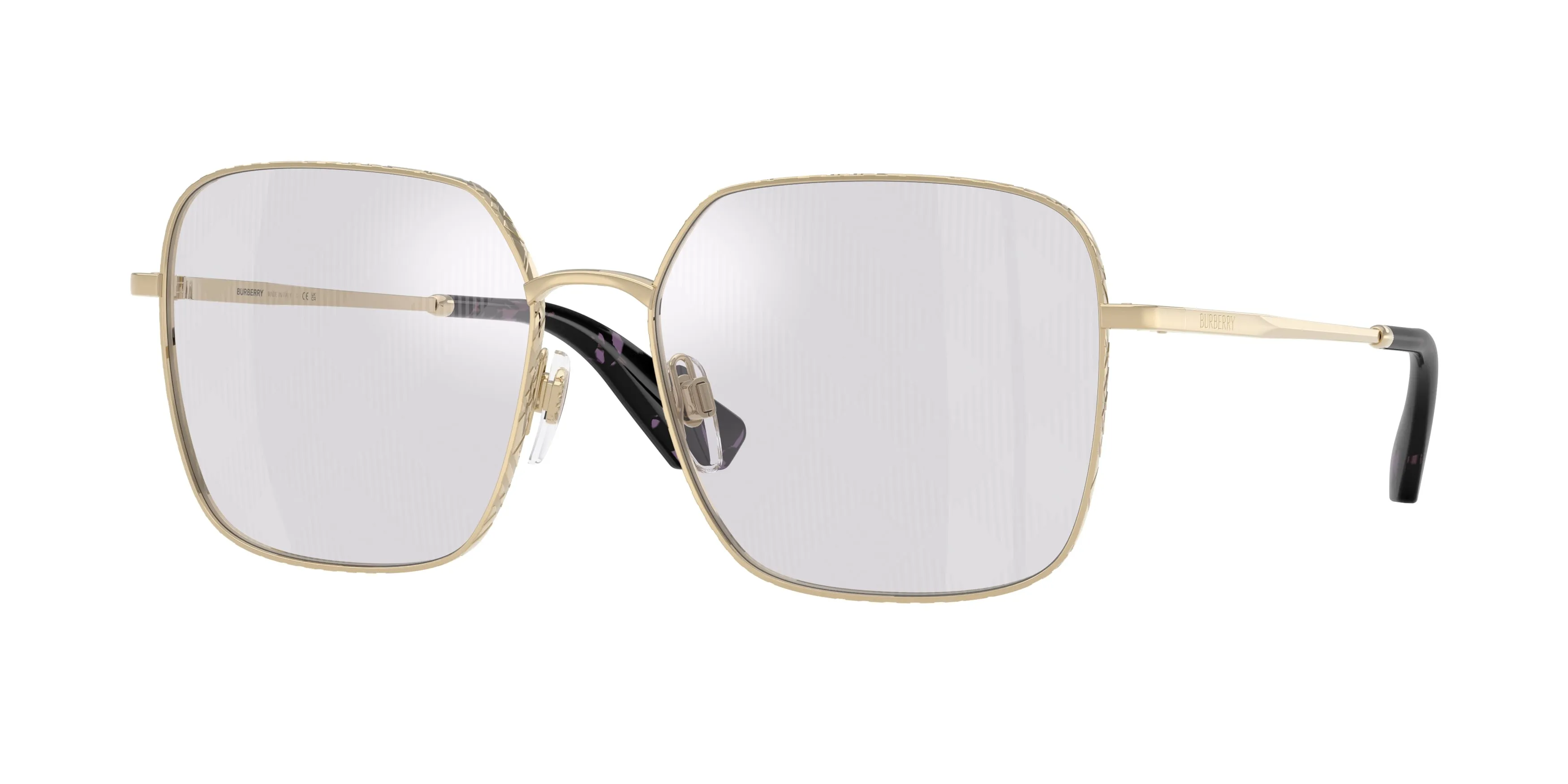 Burberry BE3180 1109AI Occhiali da sole Metallo Oro Grigio Squadrata Fotocromatiche - immagine 1