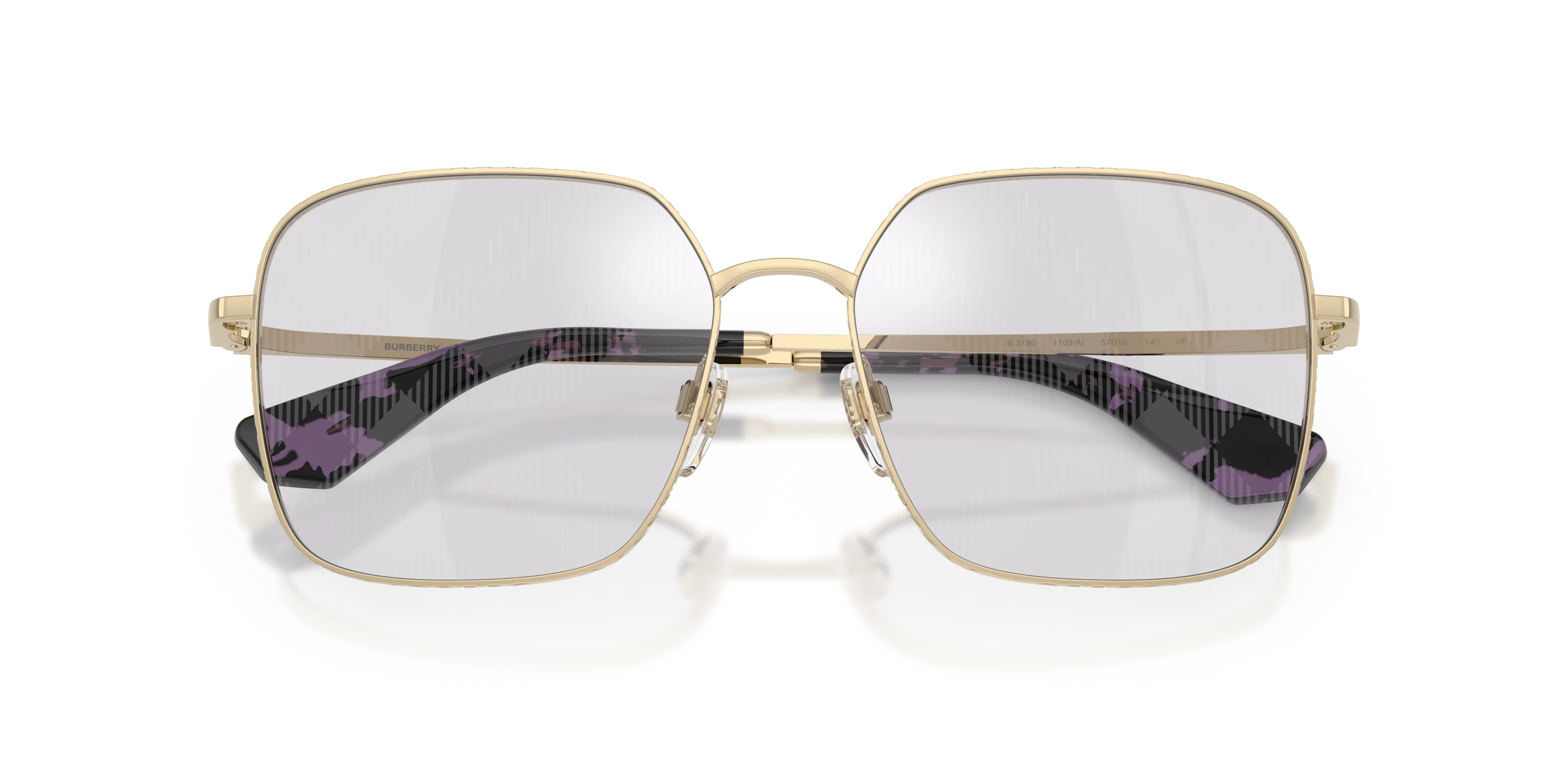 Burberry BE3180 1109AI Occhiali da sole Metallo Oro Grigio Squadrata Fotocromatiche - immagine 2