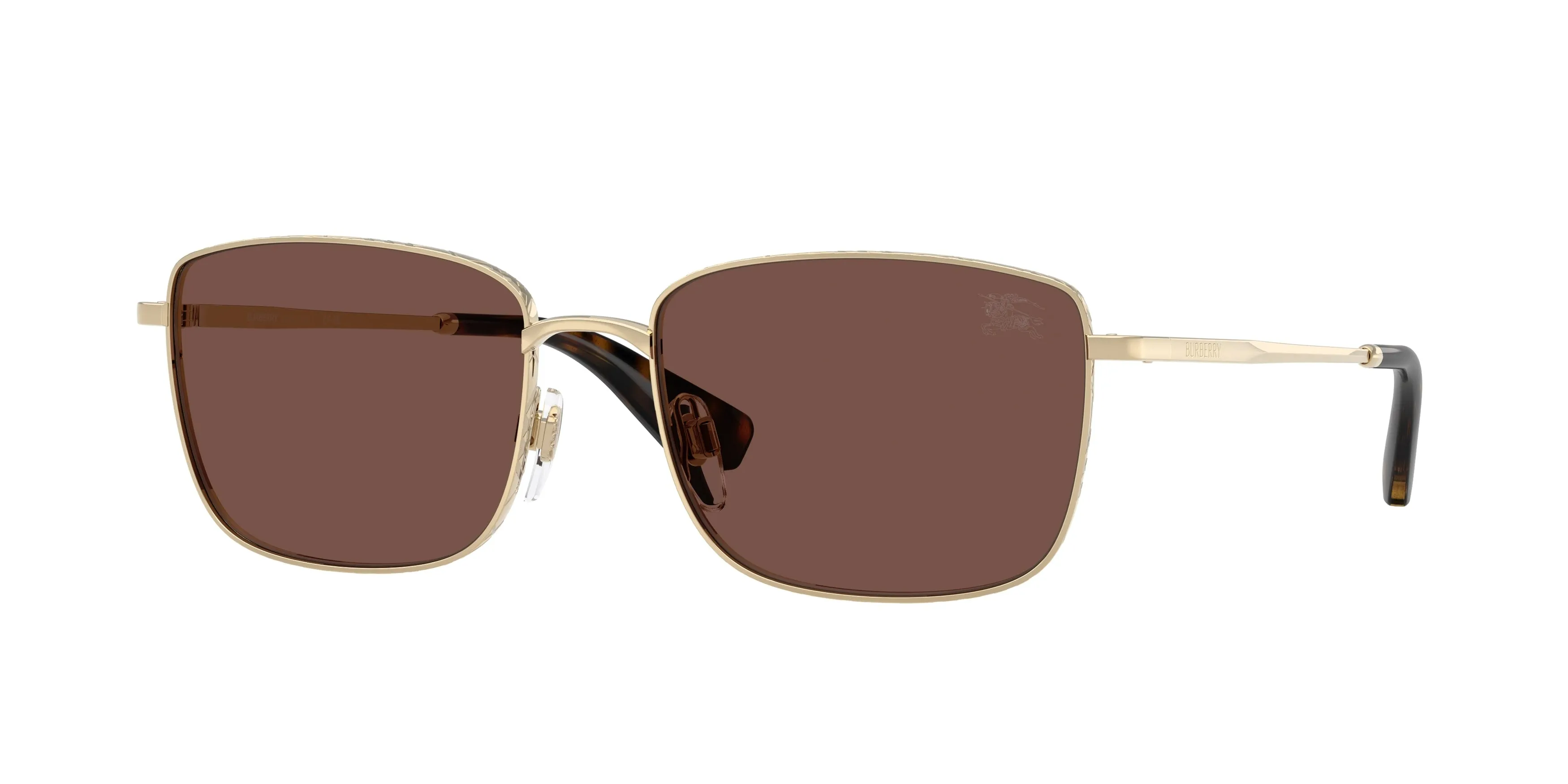 Burberry BE3178 110973 Occhiali da sole Metallo Oro Marrone Squadrata Normale - immagine 1