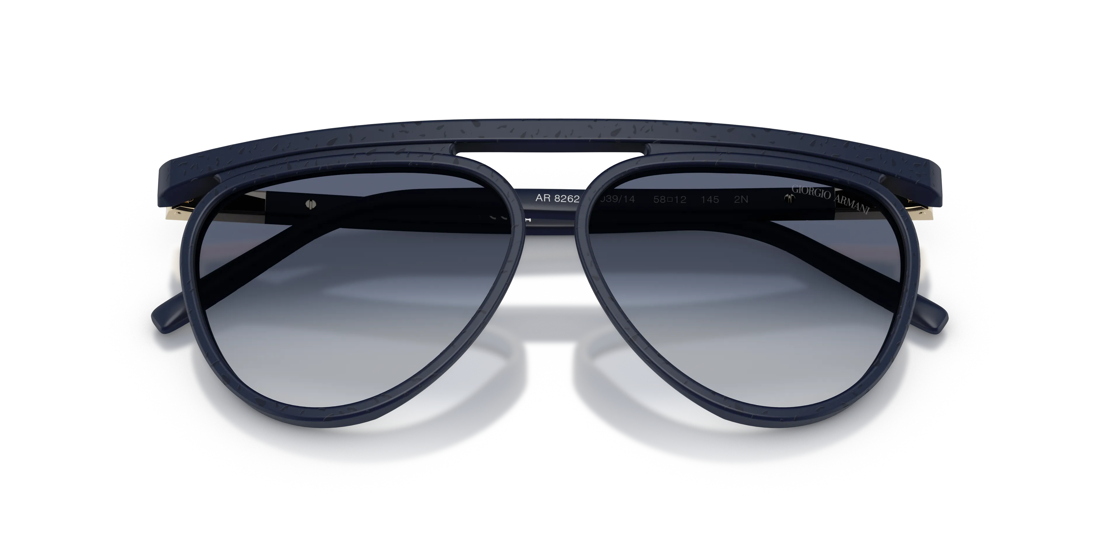 Giorgio Armani AR8262 603914 Occhiali da sole Acetato Blu Blu Pilot Normale Sfumato - immagine 2