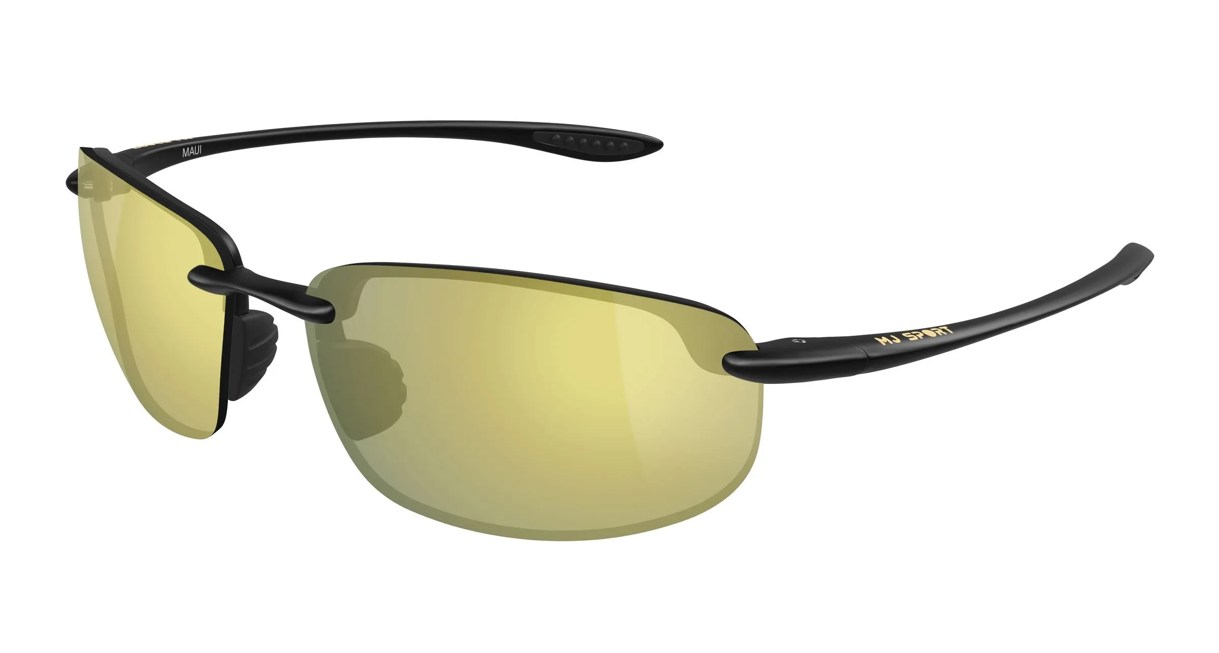 Maui Jim MJ0407S 080 Occhiali da sole Bio-iniettato Nero Oro Squadrata - immagine 1