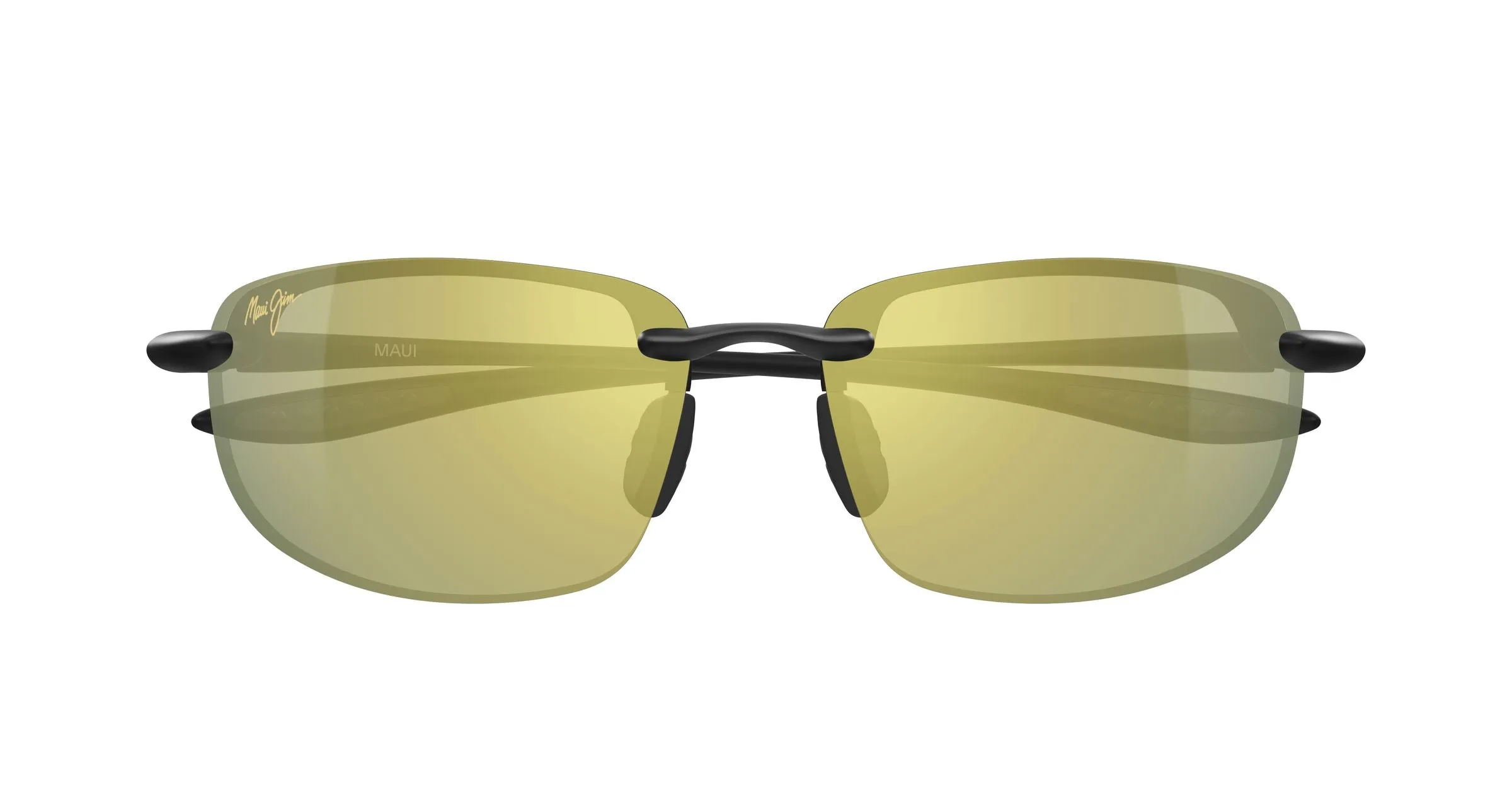Maui Jim MJ0407S 080 Occhiali da sole Bio-iniettato Nero Oro Squadrata - immagine 2