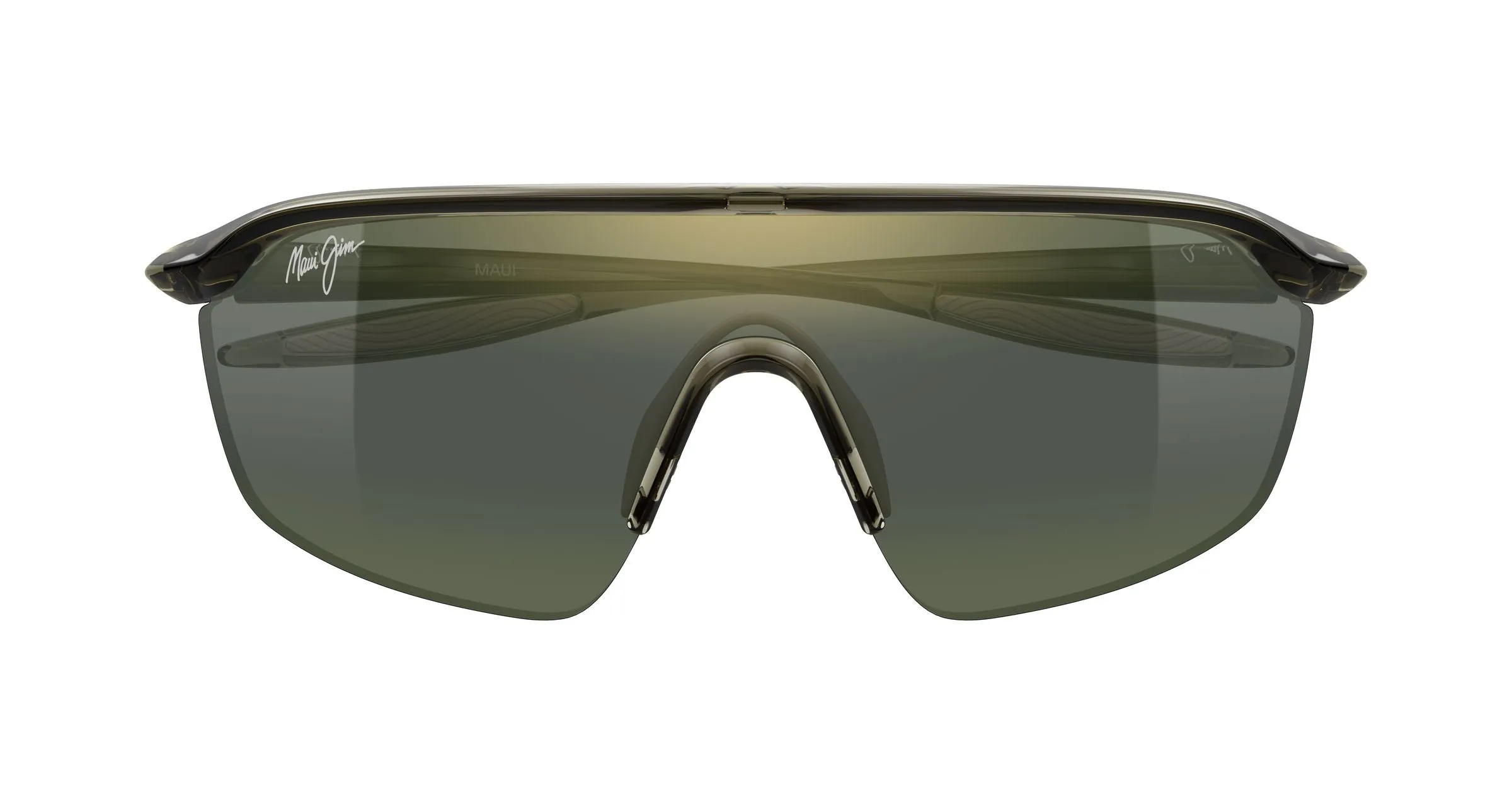 Maui Jim MJ0374S 006 Occhiali da sole Bio-iniettato Verde Verde Avvolgente Polarizzata - immagine 2