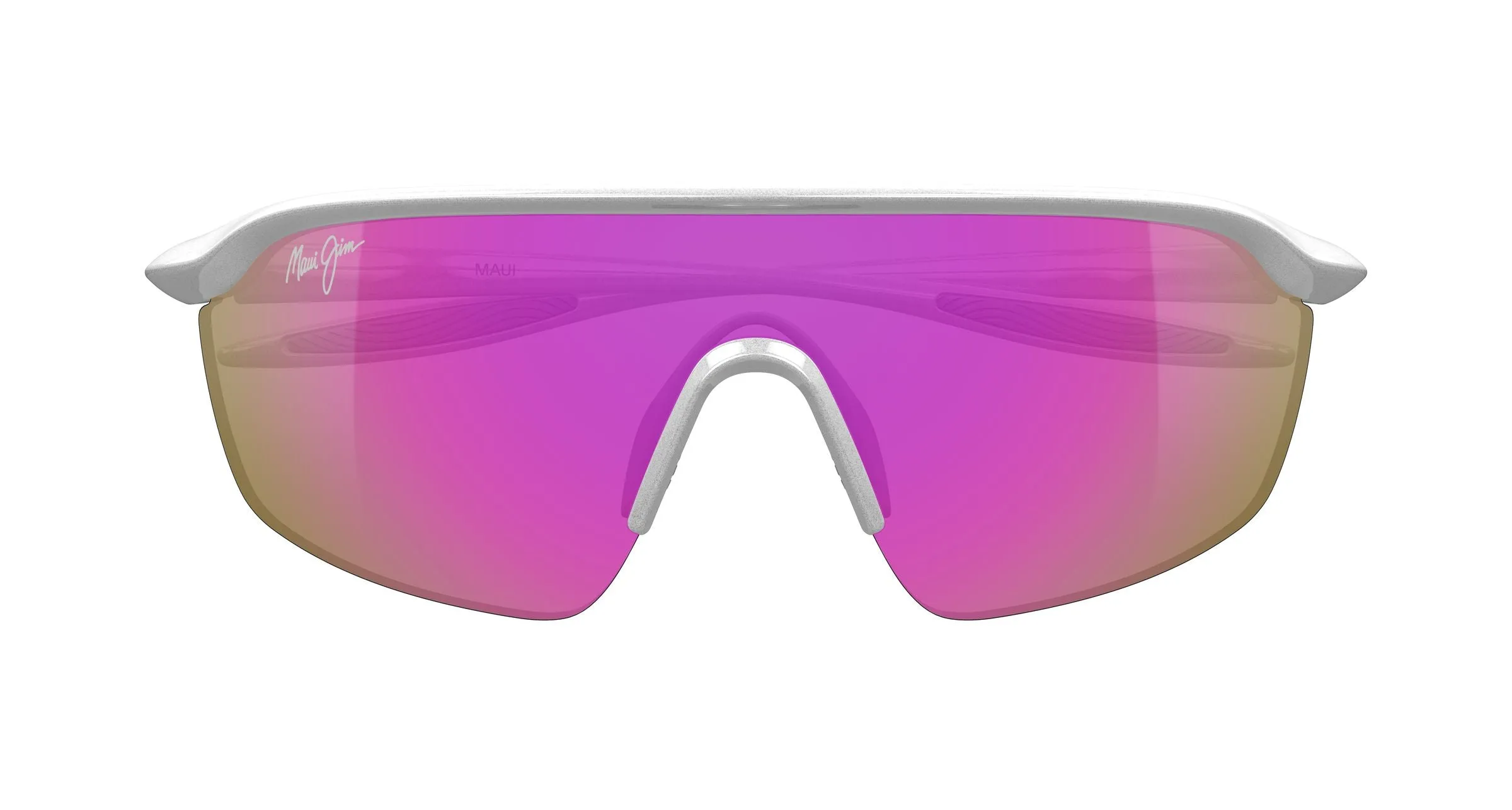 Maui Jim MJ0374S 004 Occhiali da sole Bio-iniettato Argento Viola Avvolgente Polarizzata - immagine 2