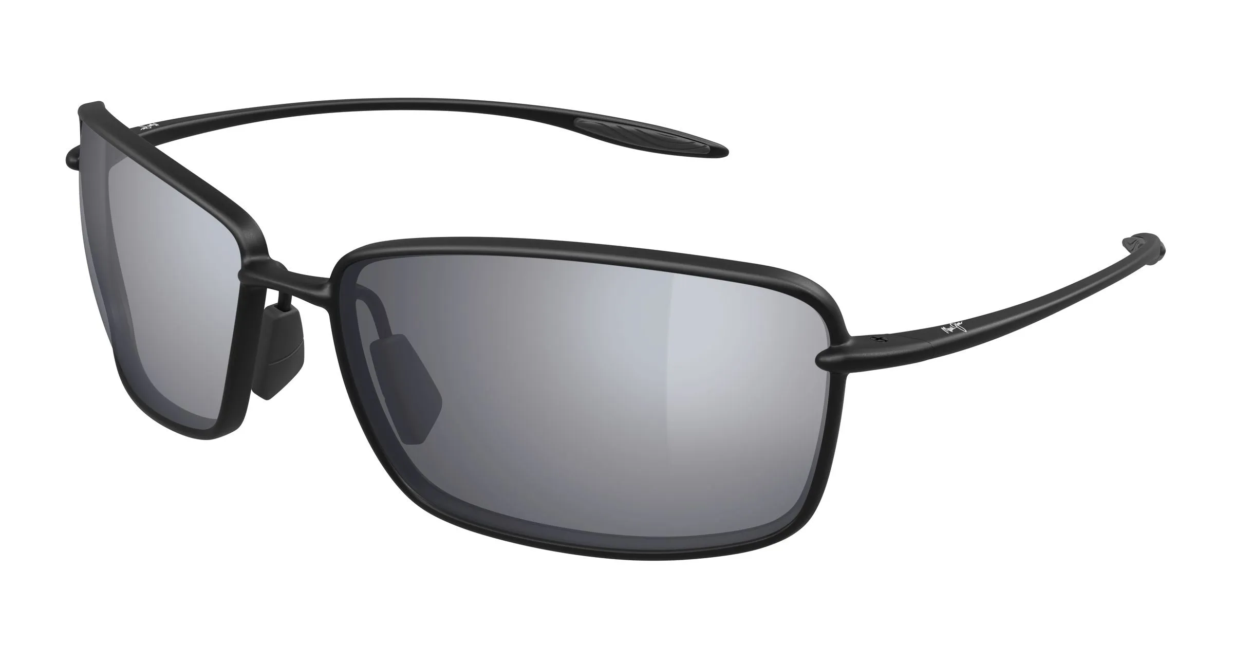 Maui Jim MJ0371S 005 Occhiali da sole Bio-iniettato Nero Argento Squadrata - immagine 1