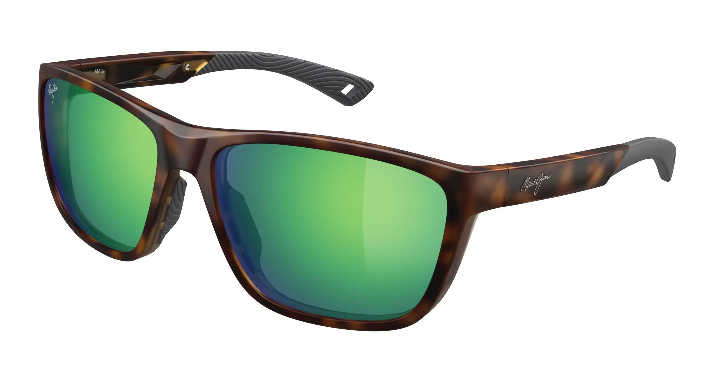 Maui Jim MJ0368SA 003 Occhiali da sole Bio-iniettato Havana Verde Squadrata - immagine 1