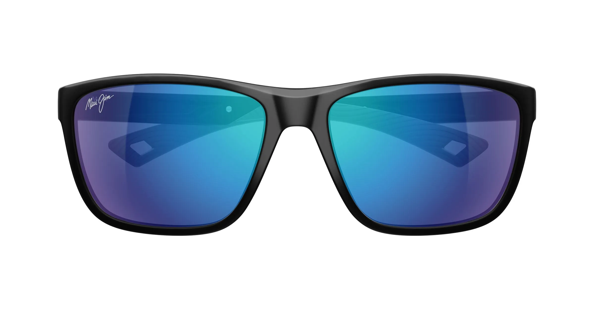 Maui Jim MJ0368SA 002 Occhiali da sole Bio-iniettato Nero Blu Squadrata - immagine 2