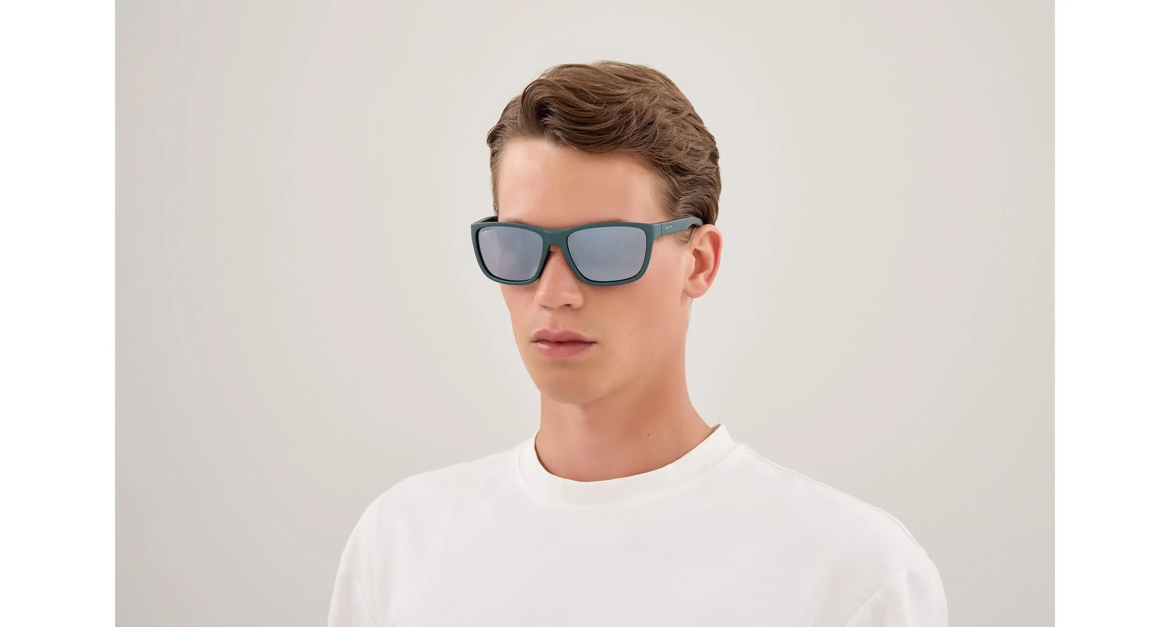 Maui Jim MJ0367S 004 Occhiali da sole Bio-iniettato Verde Argento Squadrata - immagine 3