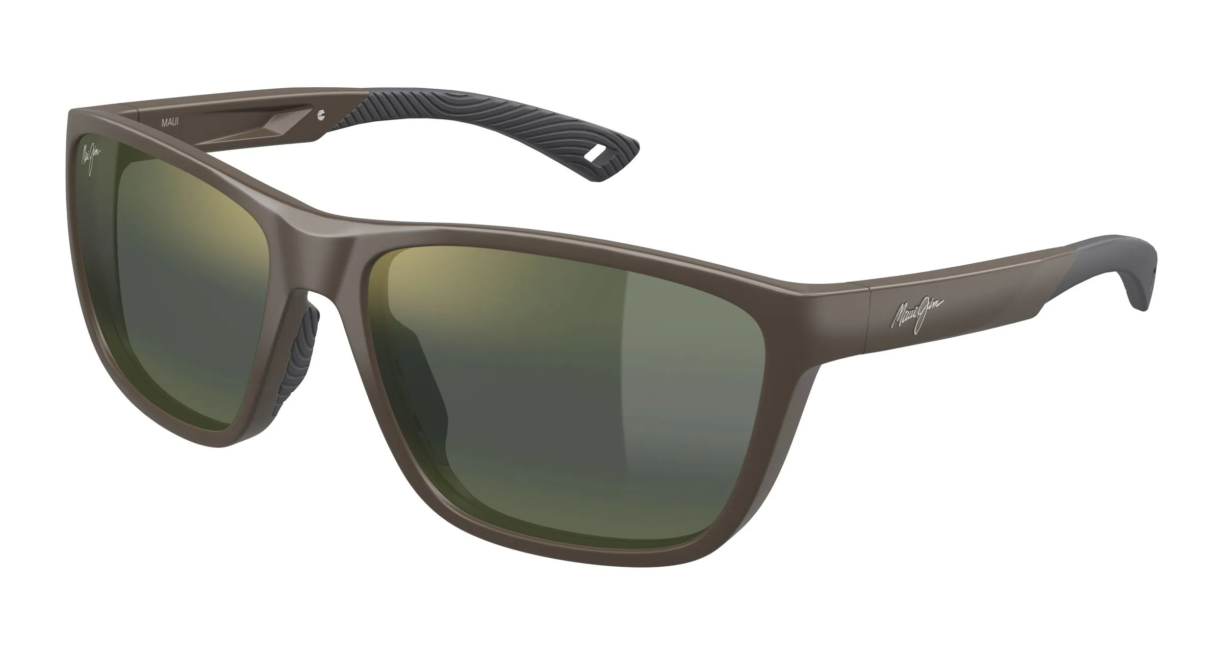 Maui Jim MJ0367S 003 Occhiali da sole Bio-iniettato Marrone Verde Squadrata - immagine 1