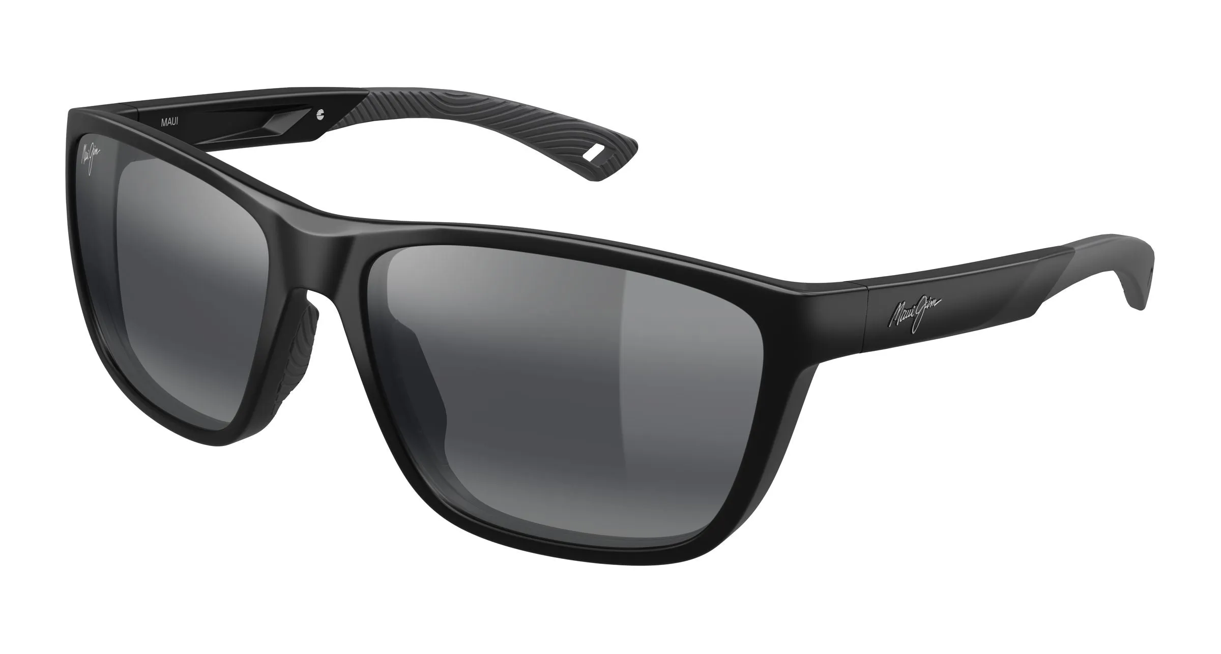 Maui Jim MJ0367S 001 Occhiali da sole Bio-iniettato Nero Grigio Squadrata - immagine 1