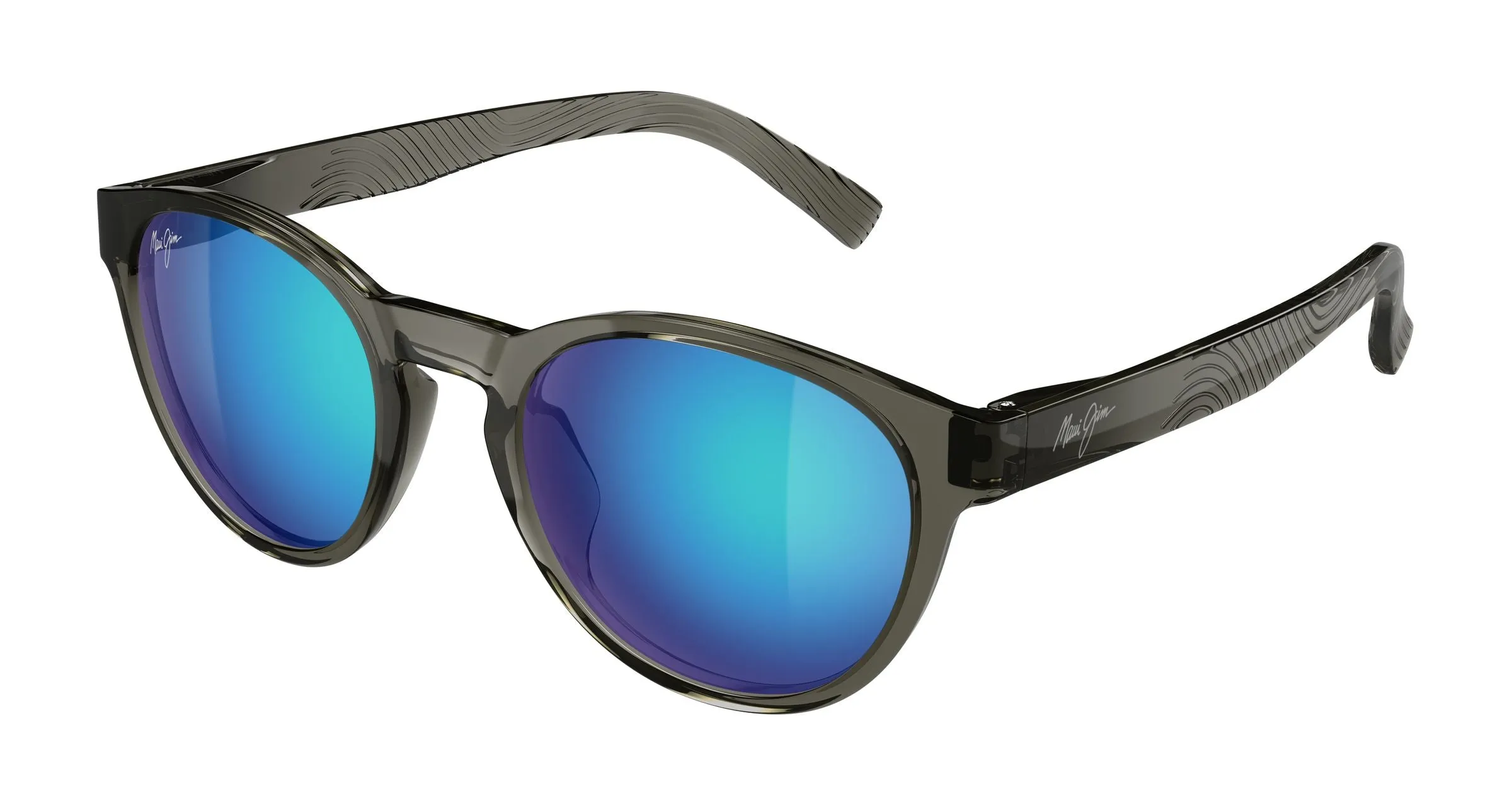 Maui Jim MJ0364S 004 Occhiali da sole Bio-iniettato Grigio Blu Rotonda - immagine 1