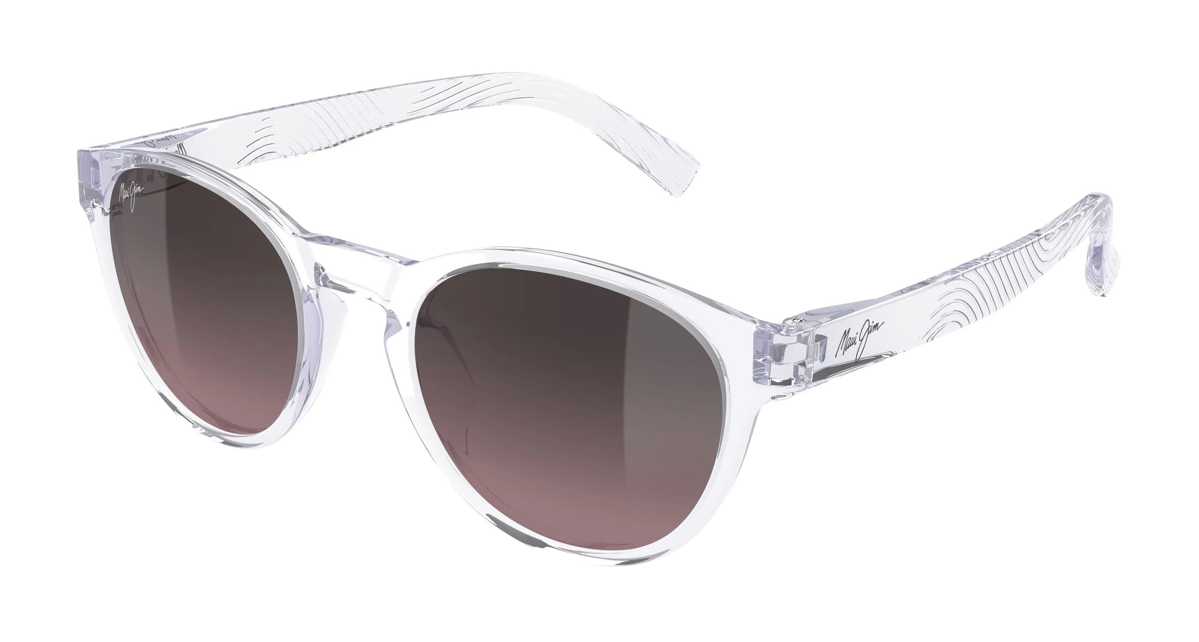 Maui Jim MJ0364S 003 Occhiali da sole Bio-iniettato Cristallo Rosa Rotonda - immagine 1