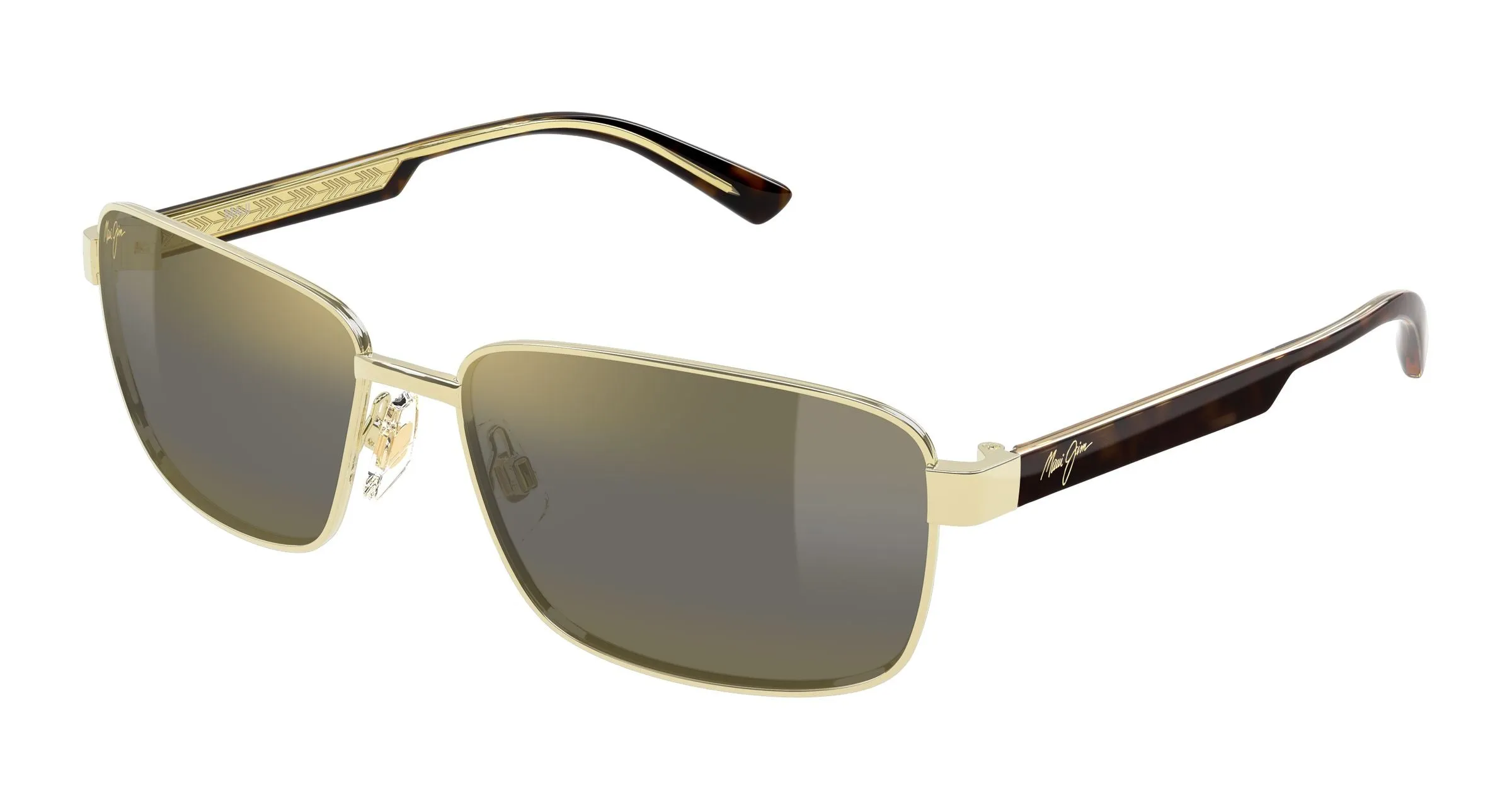 Maui Jim MJ0362S 003 Occhiali da sole Metallo Oro Bronzo Squadrata - immagine 1