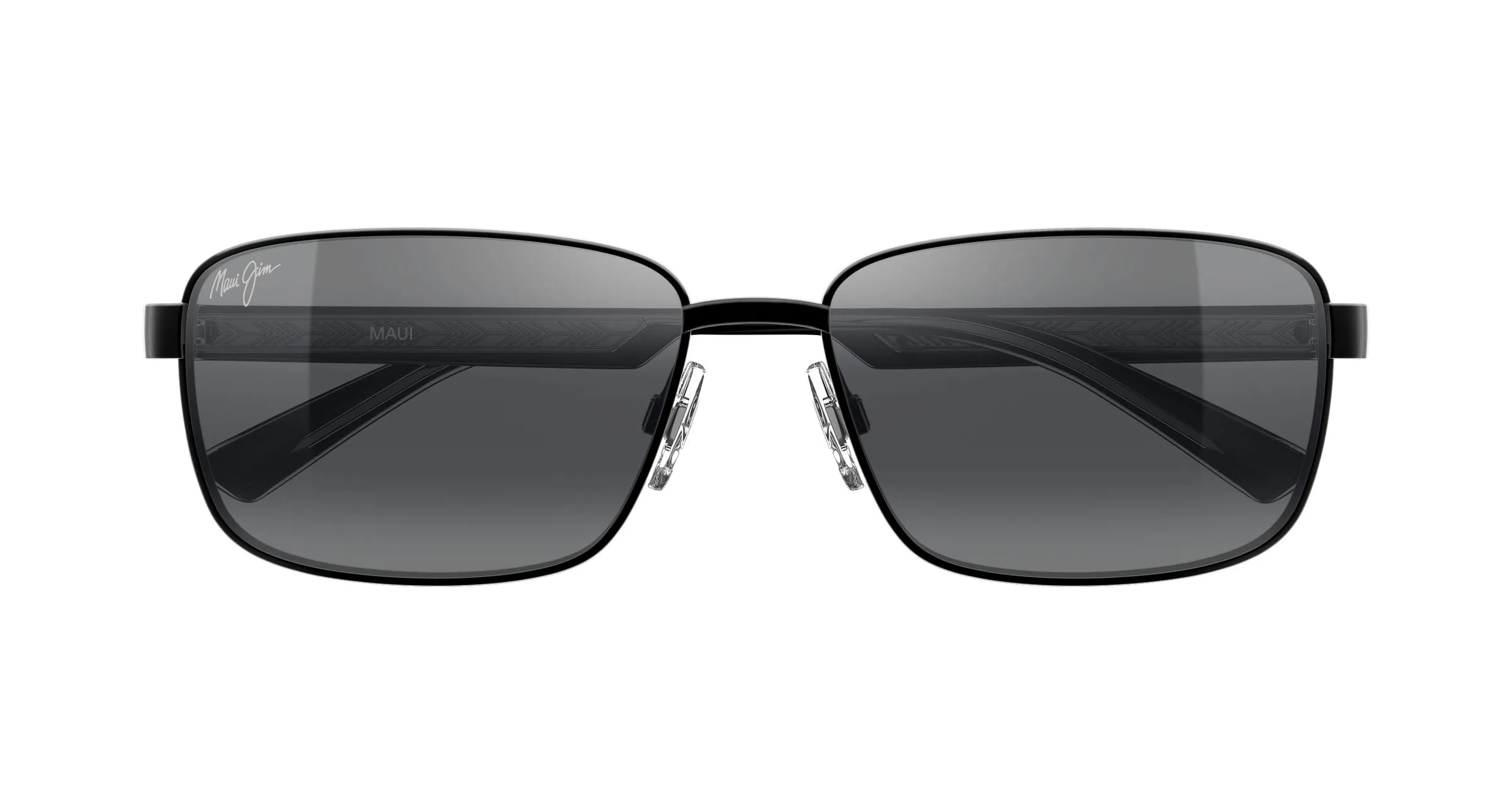 Maui Jim MJ0362S 001 Occhiali da sole Metallo Nero Grigio Squadrata - immagine 2