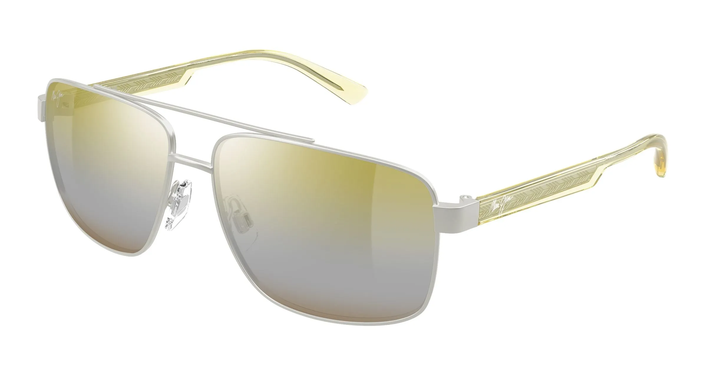 Maui Jim MJ0361S 005 Occhiali da sole Metallo Argento Multicolore Pilot - immagine 1