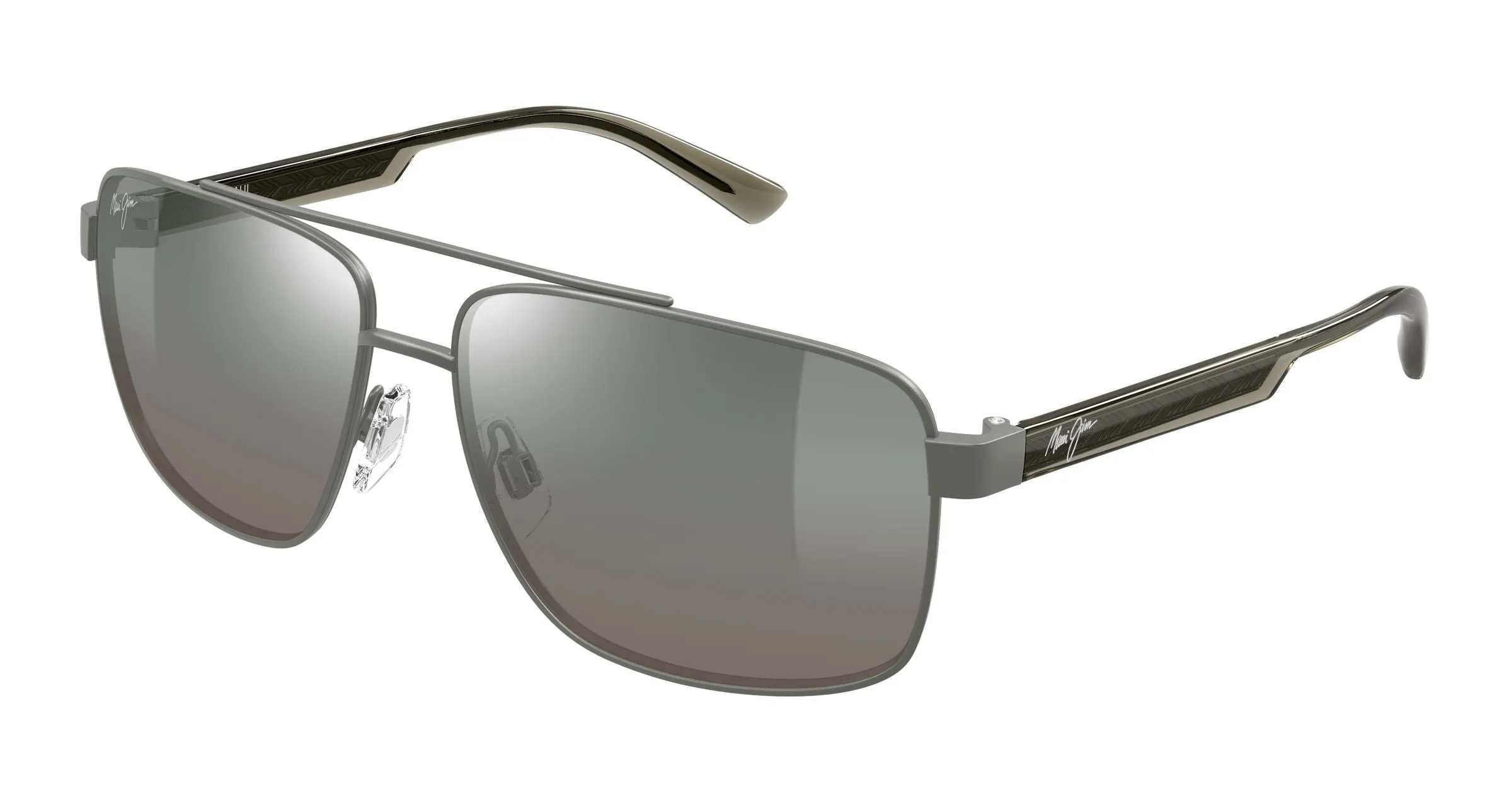 Maui Jim MJ0361S 004 Occhiali da sole Metallo Rutenio Grigio Pilot - immagine 1