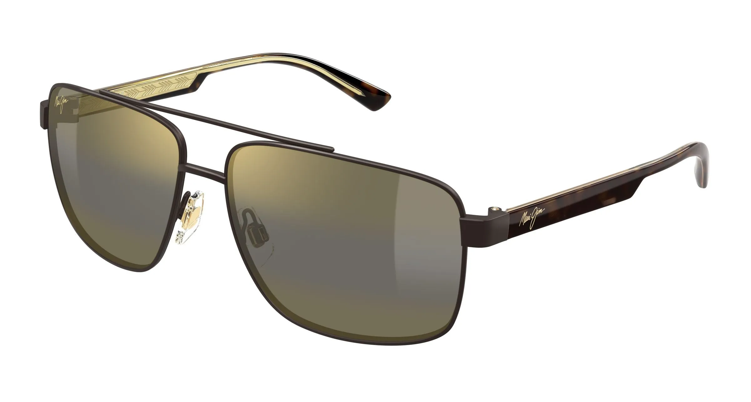 Maui Jim MJ0361S 003 Occhiali da sole Metallo Marrone Bronzo Pilot - immagine 1