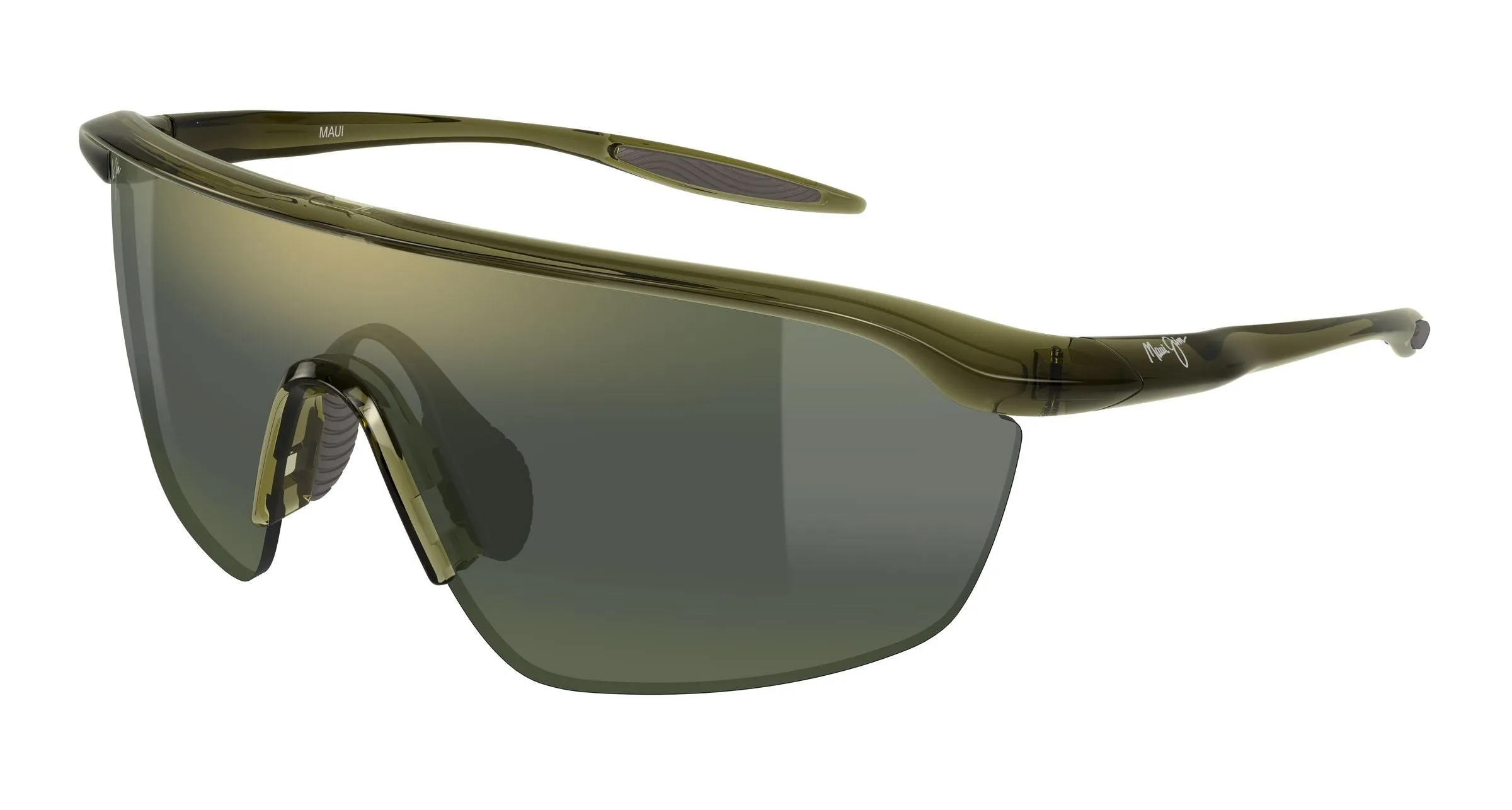 Maui Jim MJ0347S 010 Occhiali da sole Bio-iniettato Verde Verde Avvolgente - immagine 1