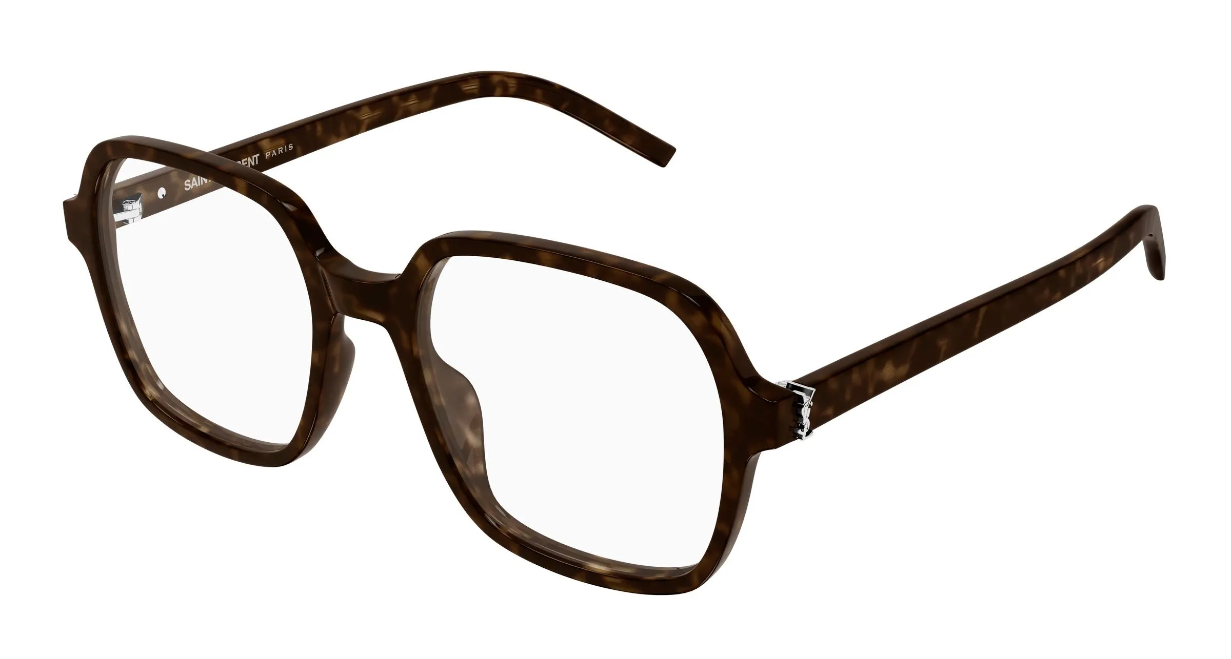 SAINT LAURENT SL M190 002 Montature da vista Acetato Havana Trasparente Squadrata - immagine 1