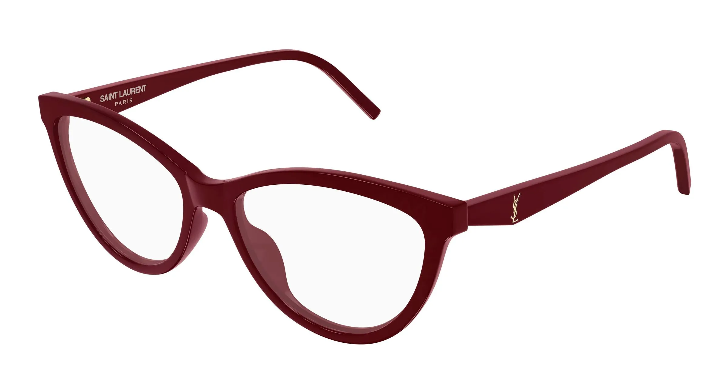 SAINT LAURENT SL M185 005 Montature da vista Acetato Rosso Trasparente Cat Eye - immagine 1
