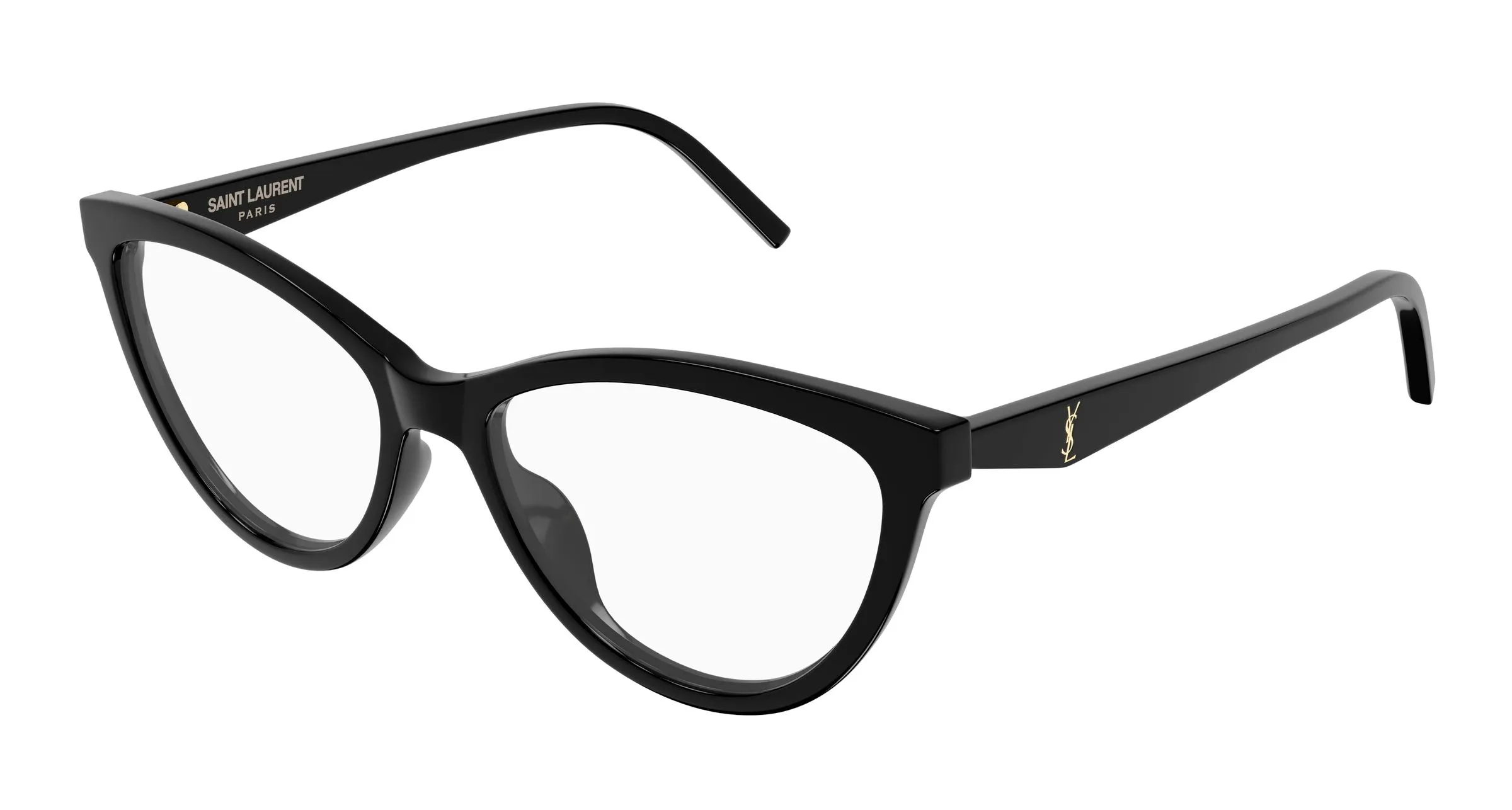 SAINT LAURENT SL M185 001 Montature da vista Acetato Nero Trasparente Cat Eye - immagine 1