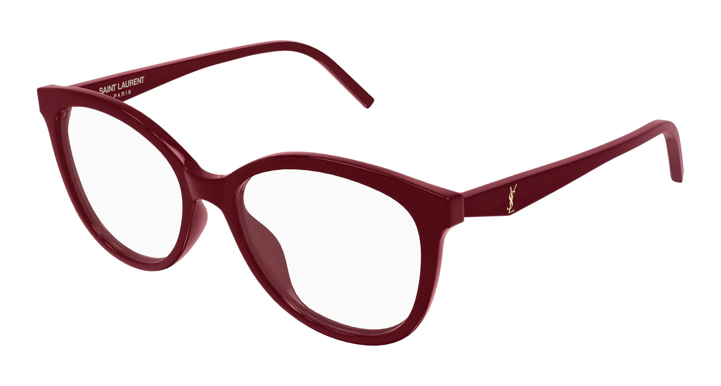 SAINT LAURENT SL M184 010 Montature da vista Acetato Rosso Trasparente Cat Eye - immagine 1