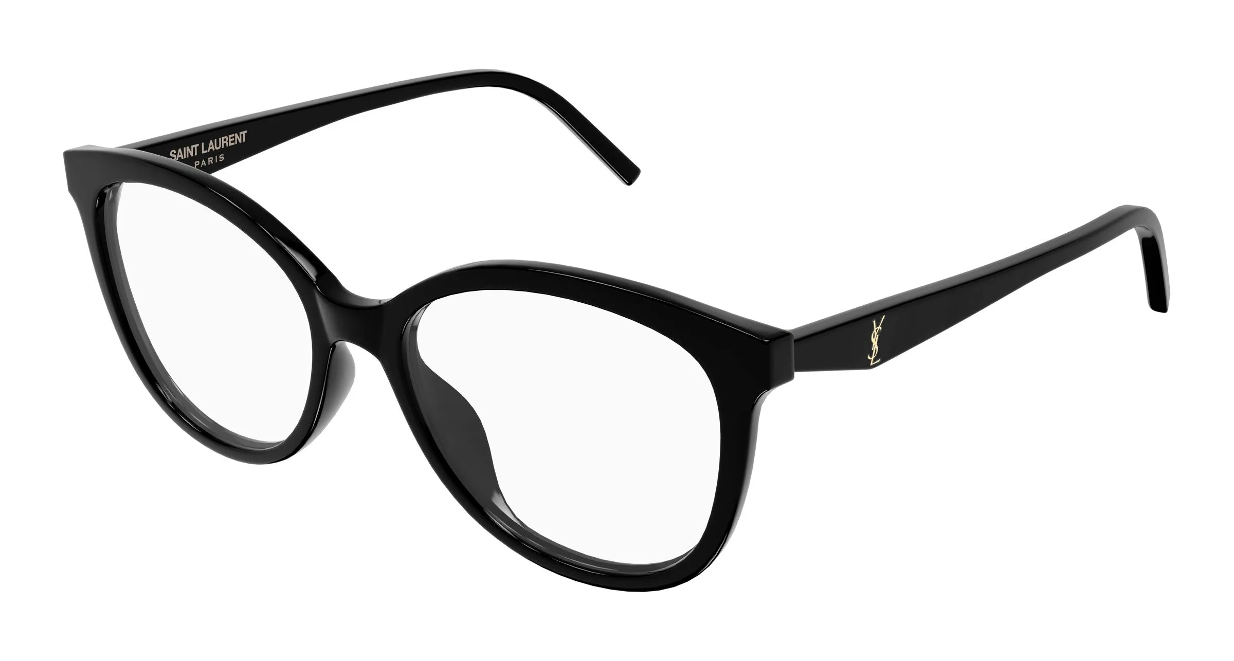 SAINT LAURENT SL M184 001 Montature da vista Acetato Nero Trasparente Cat Eye - immagine 1