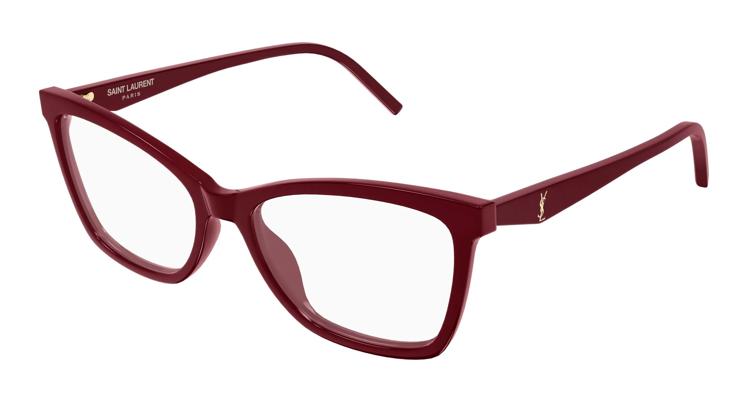 SAINT LAURENT SL M183 005 Montature da vista Acetato Rosso Trasparente Cat Eye - immagine 1