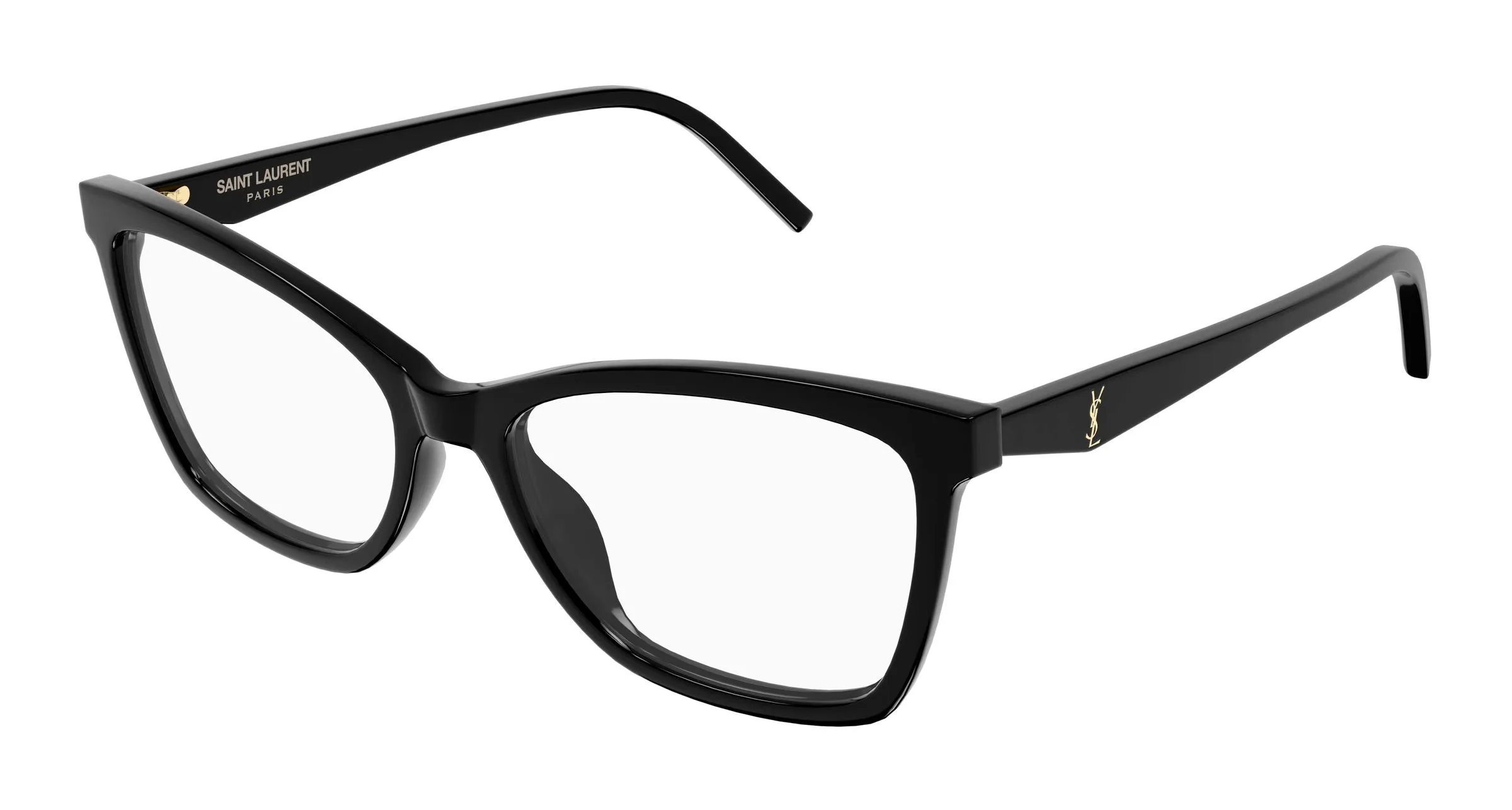 SAINT LAURENT SL M183 001 Montature da vista Acetato Nero Trasparente Cat Eye - immagine 1