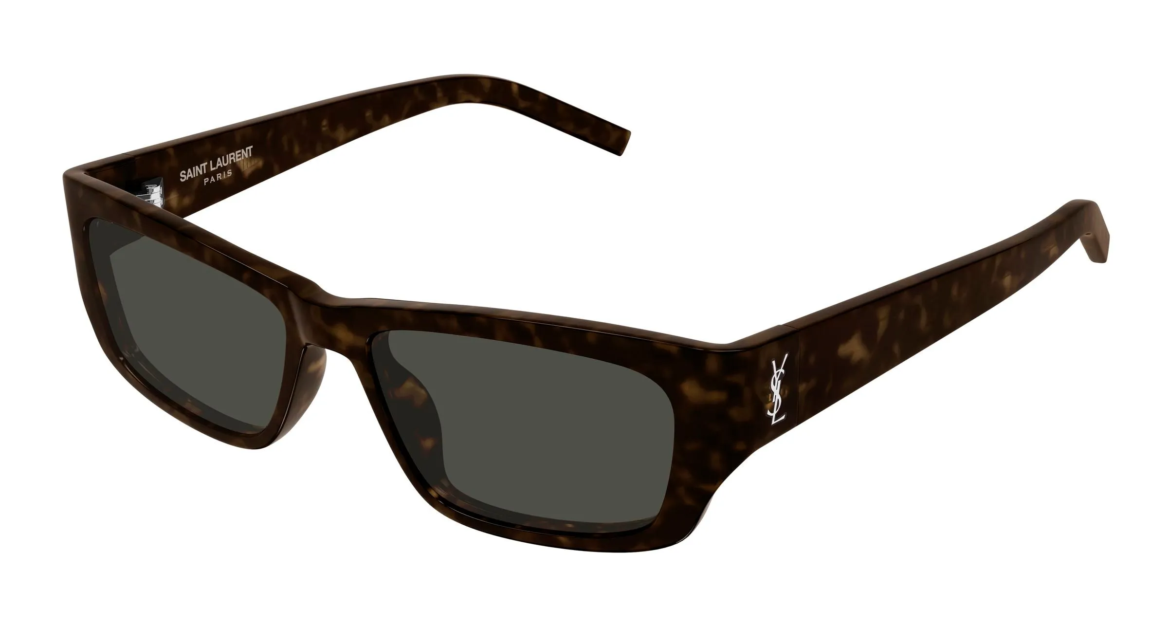 SAINT LAURENT SL M182 JAZZ 002 Occhiali da sole Acetato Havana Grigio Squadrata - immagine 1