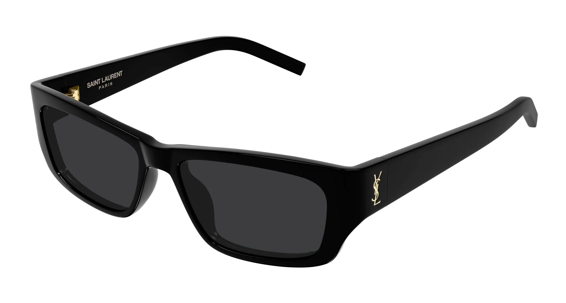 SAINT LAURENT SL M182 JAZZ 001 Occhiali da sole Acetato Nero Nero Squadrata - immagine 1