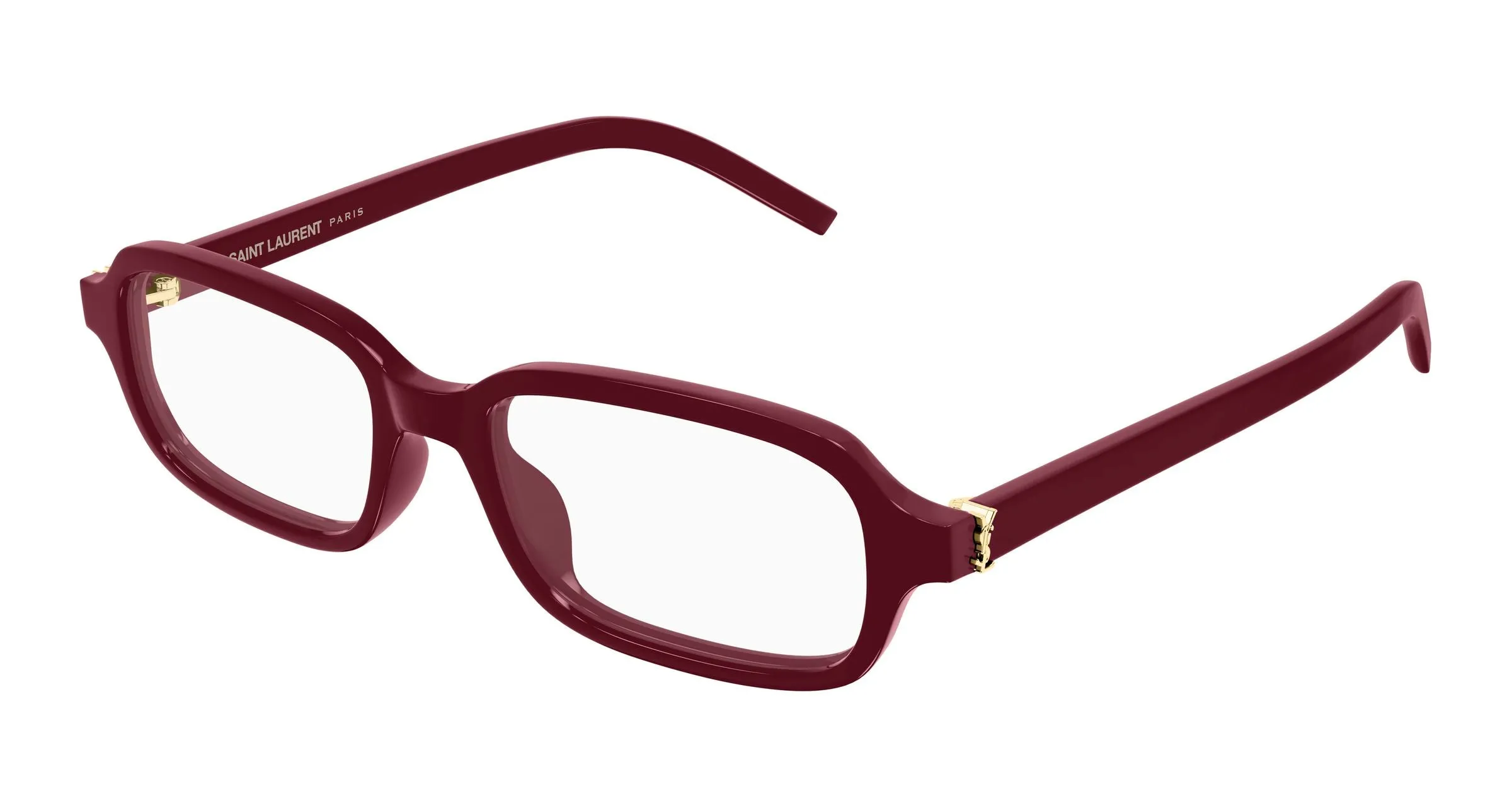 SAINT LAURENT SL M180 005 Montature da vista Acetato Rosso Trasparente Squadrata - immagine 1