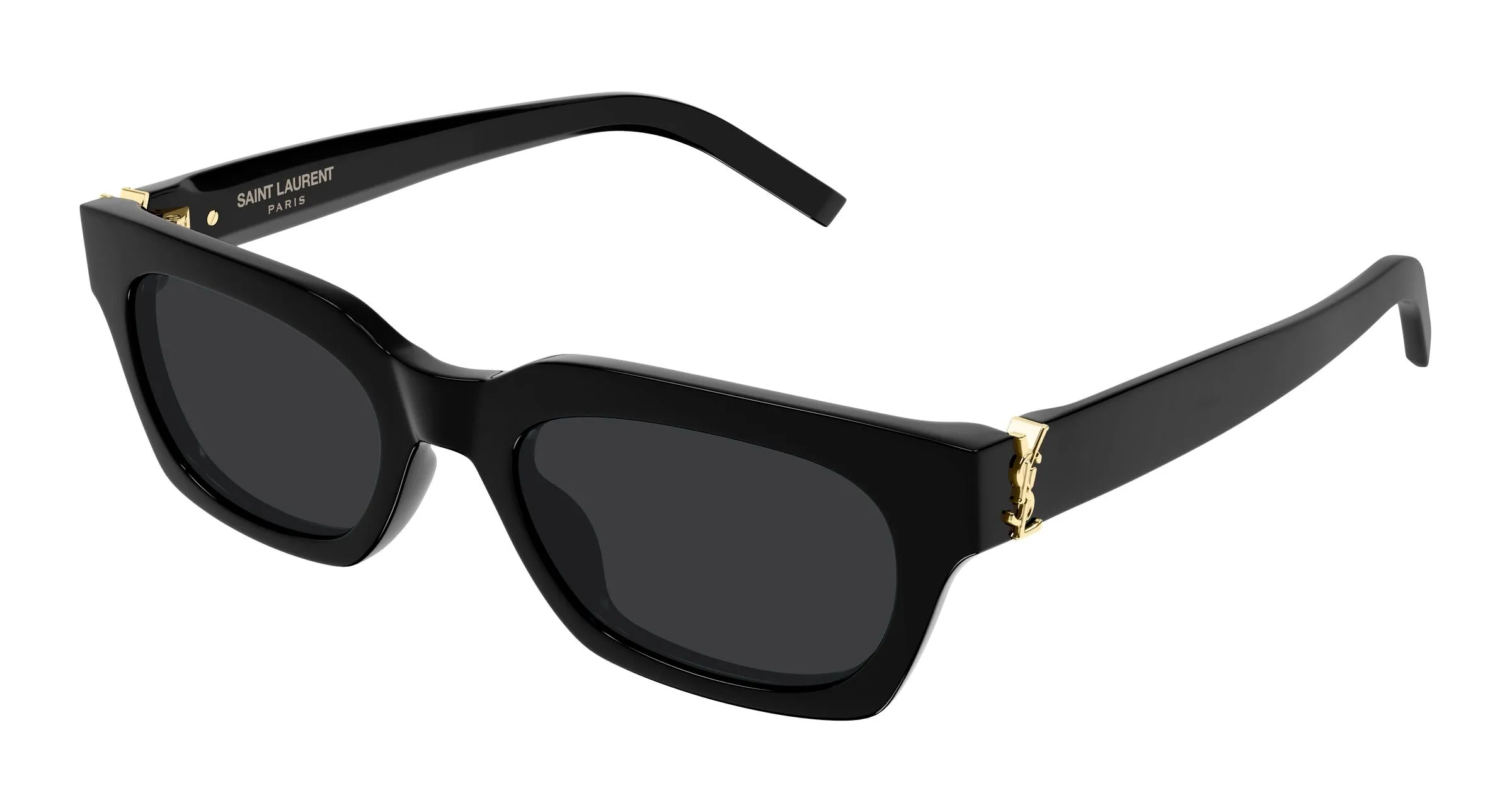 SAINT LAURENT SL M175/F 001 Occhiali da sole Acetato Nero Nero Squadrata - immagine 1