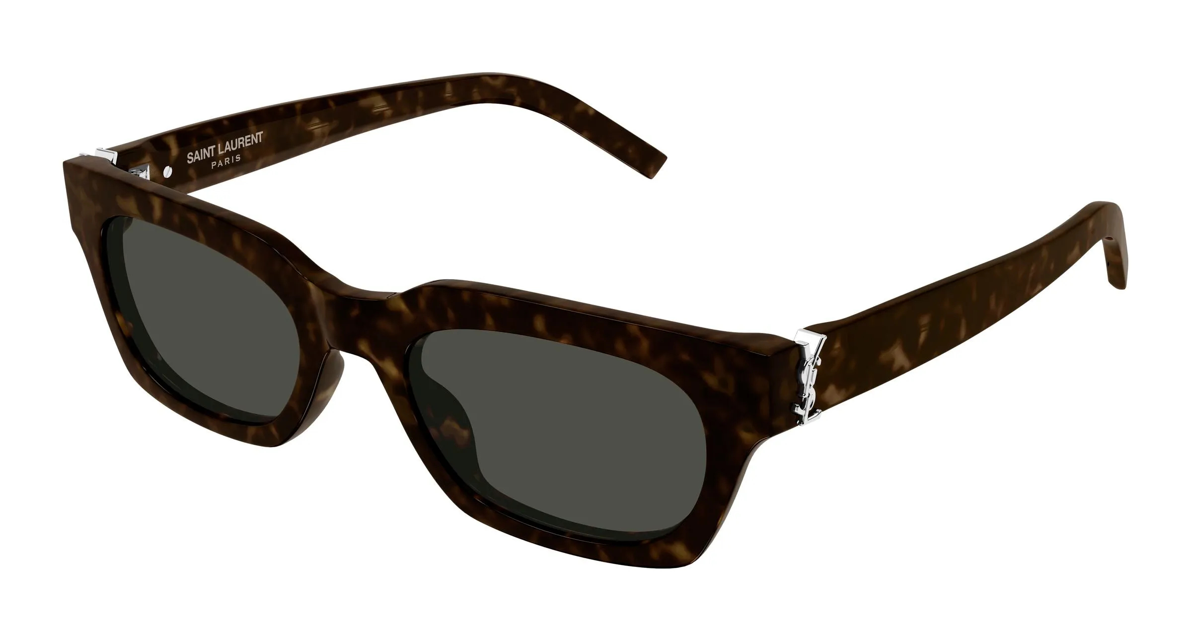 SAINT LAURENT SL M175 002 Occhiali da sole Acetato Havana Grigio Squadrata - immagine 1