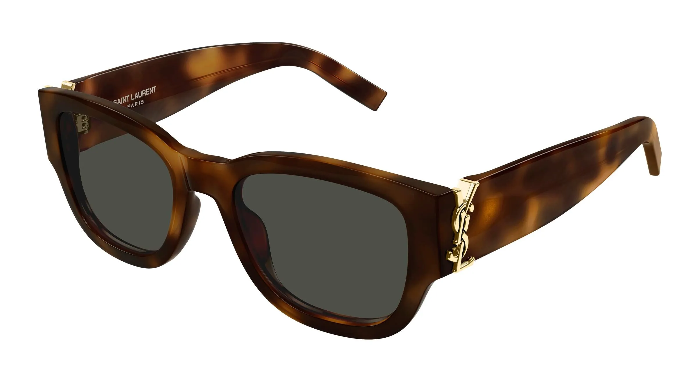 SAINT LAURENT SL M174 003 Occhiali da sole Acetato Havana Grigio Cat Eye - immagine 1