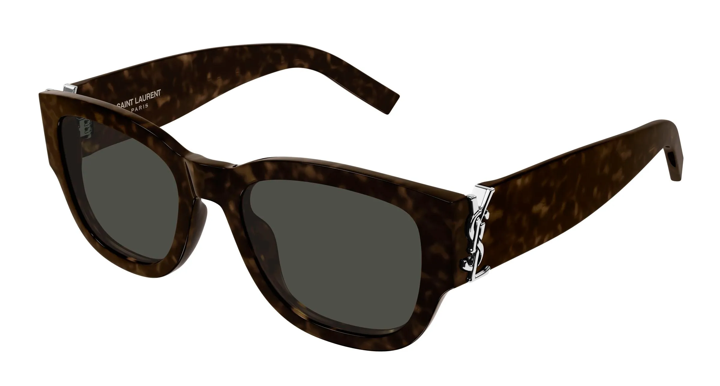 SAINT LAURENT SL M174 002 Occhiali da sole Acetato Havana Grigio Cat Eye - immagine 1