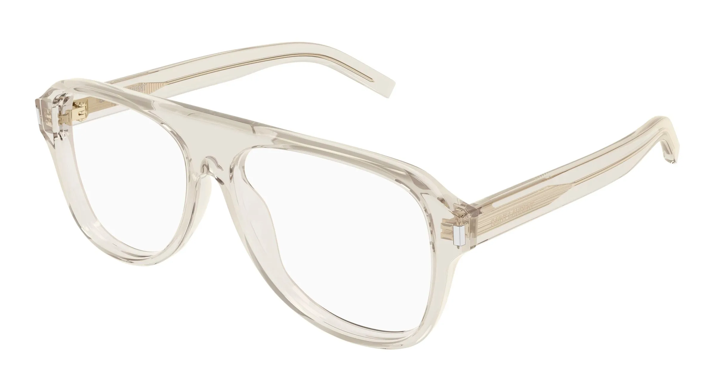 SAINT LAURENT SL 970 OPT 003 Montature da vista Acetato Beige Trasparente Pilot - immagine 1