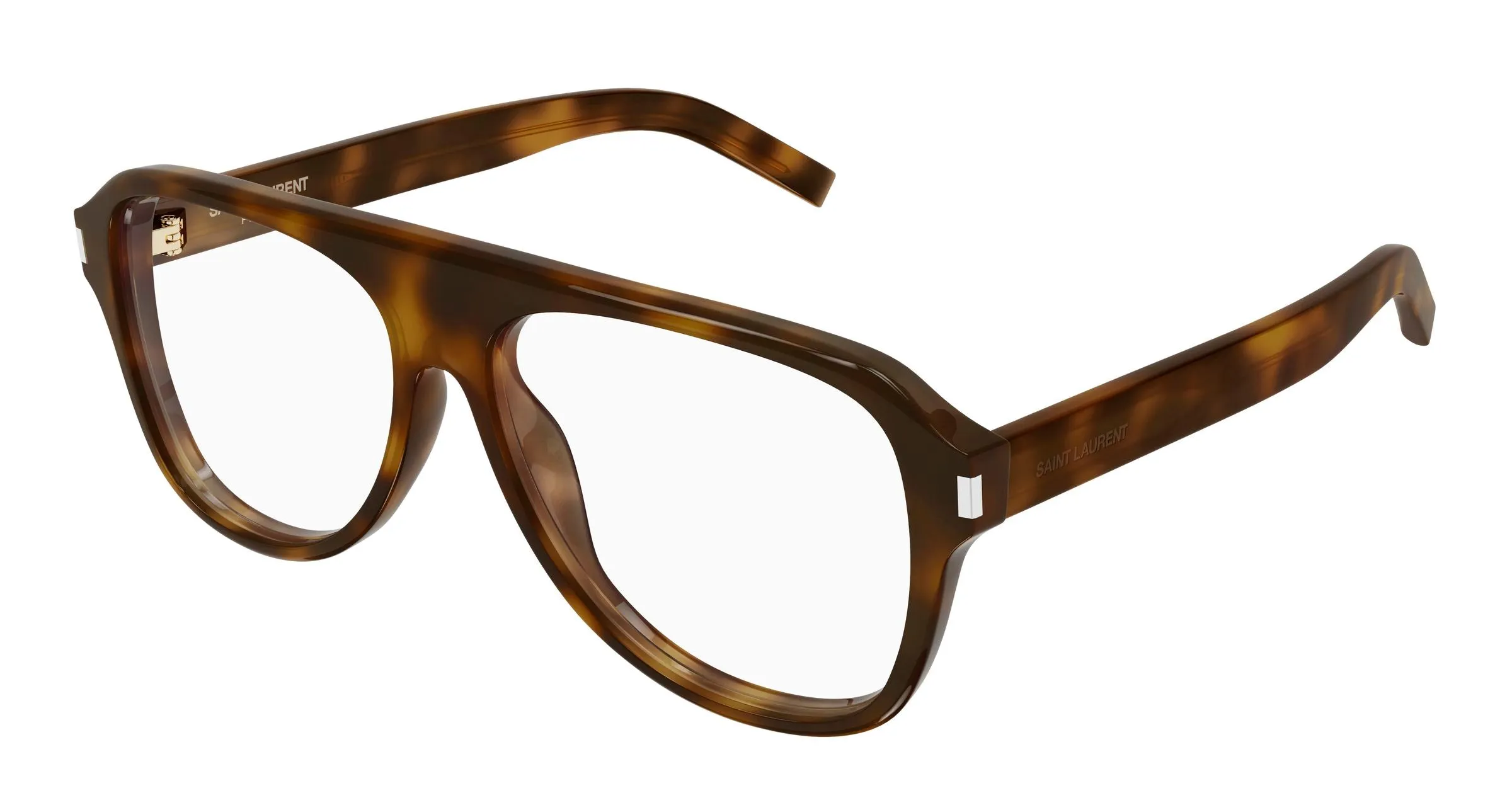 SAINT LAURENT SL 970 OPT 002 Montature da vista Acetato Havana Trasparente Pilot - immagine 1
