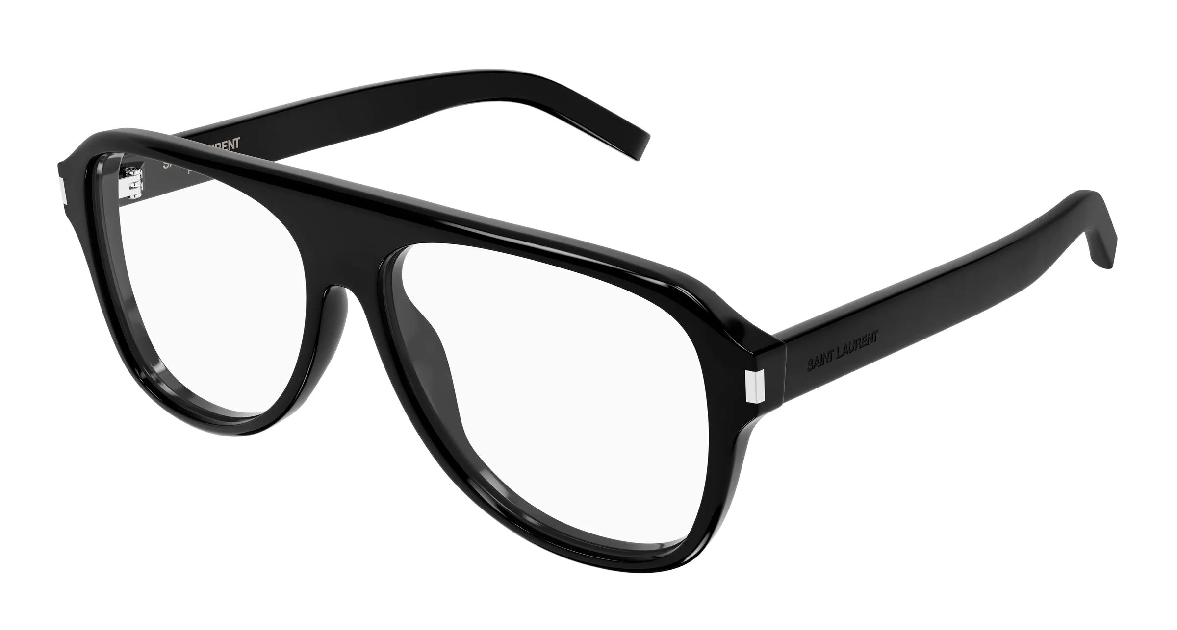 SAINT LAURENT SL 970 OPT 001 Montature da vista Acetato Nero Trasparente Pilot - immagine 1